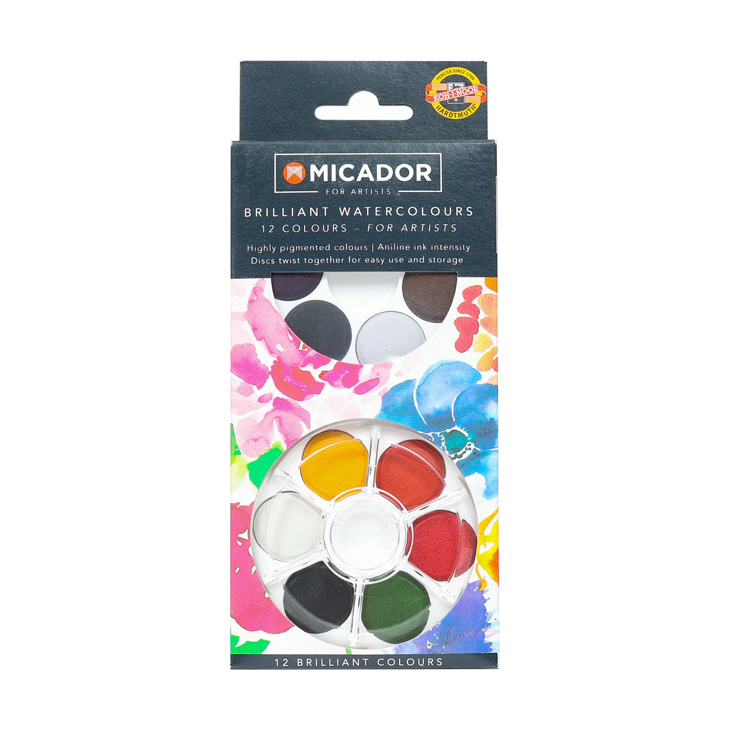 Watercolour Disc- 12 Brilliant Micador For Artists