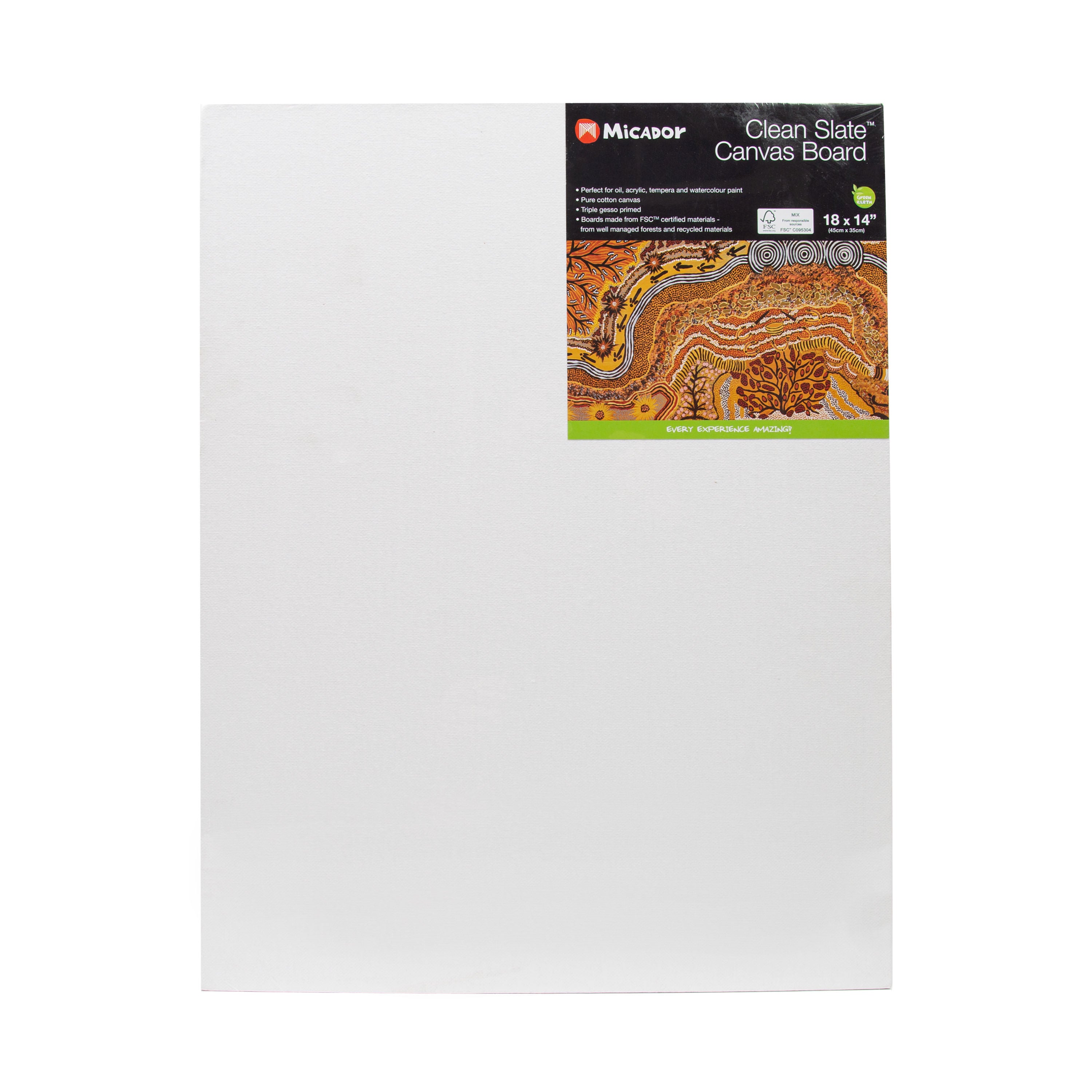 Clean Slate Canvas Board, 18x14in FSC Mix Micador
