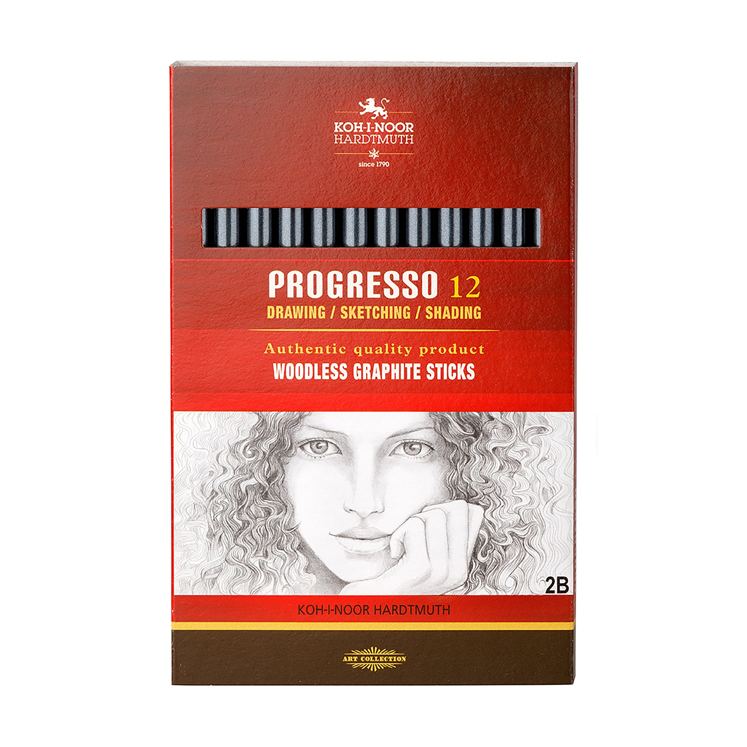 Koh I Noor Progresso Graphite 2B 12Pk