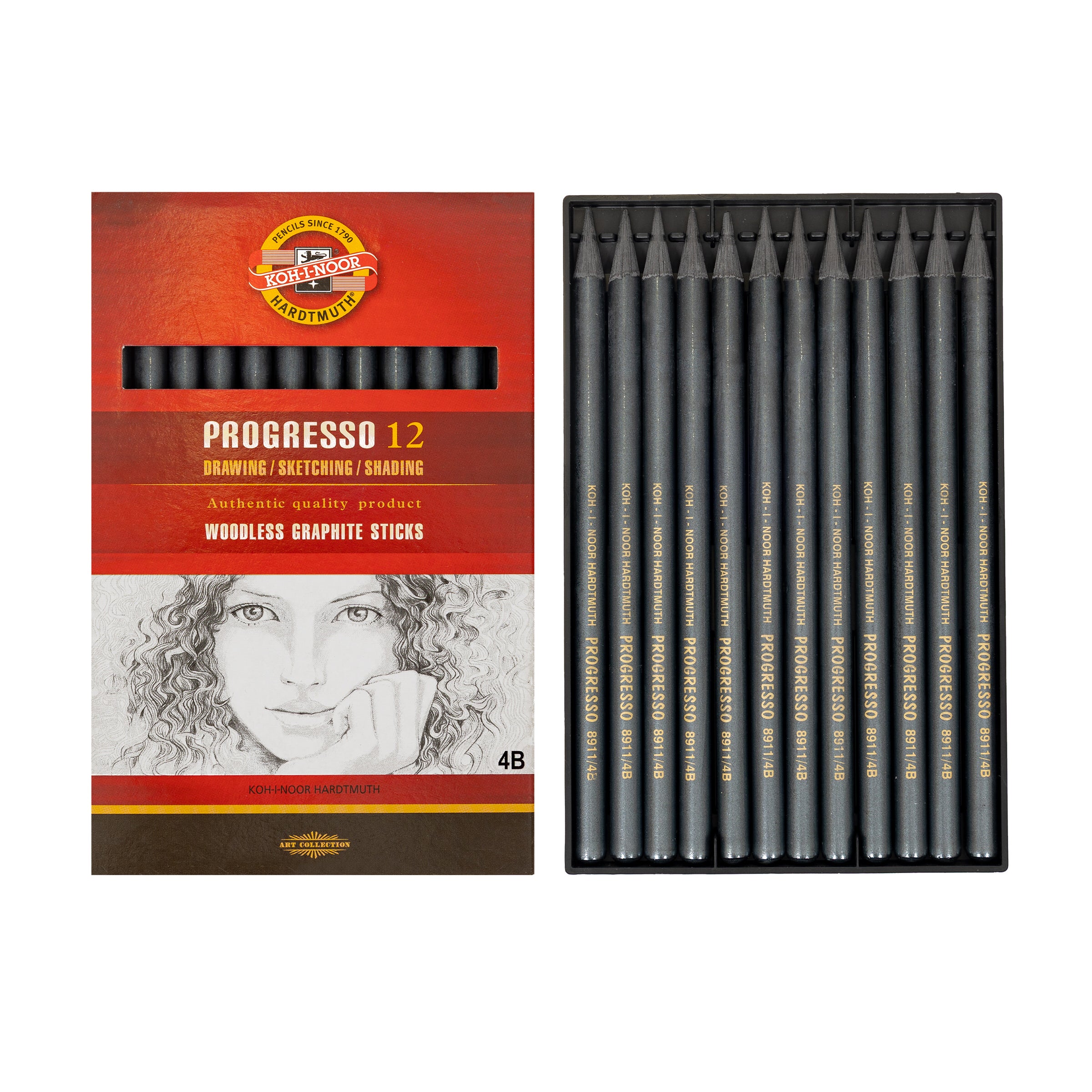 Koh I Noor Progresso Graphite 4B Pack 12