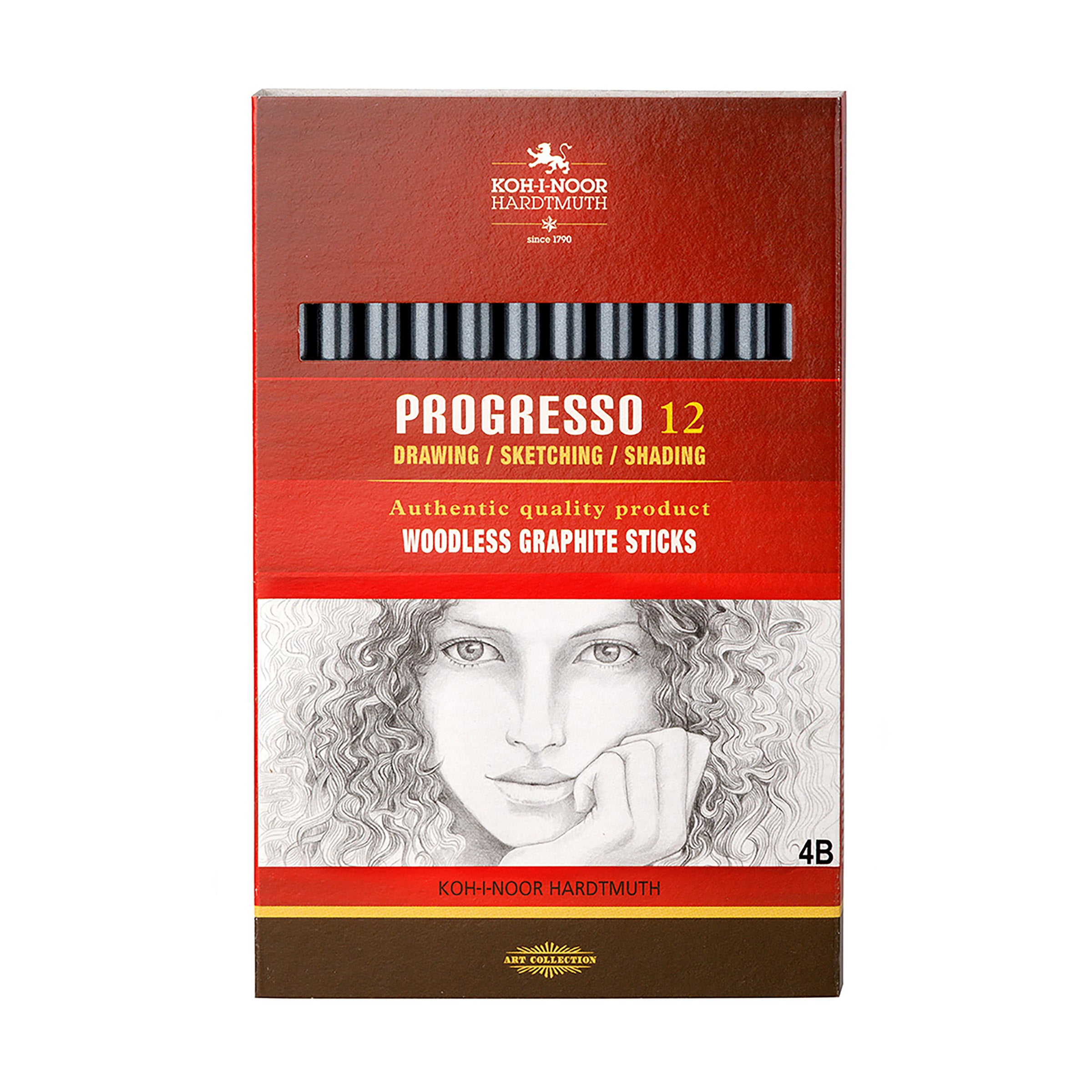Koh I Noor Progresso Graphite 4B 12Pk