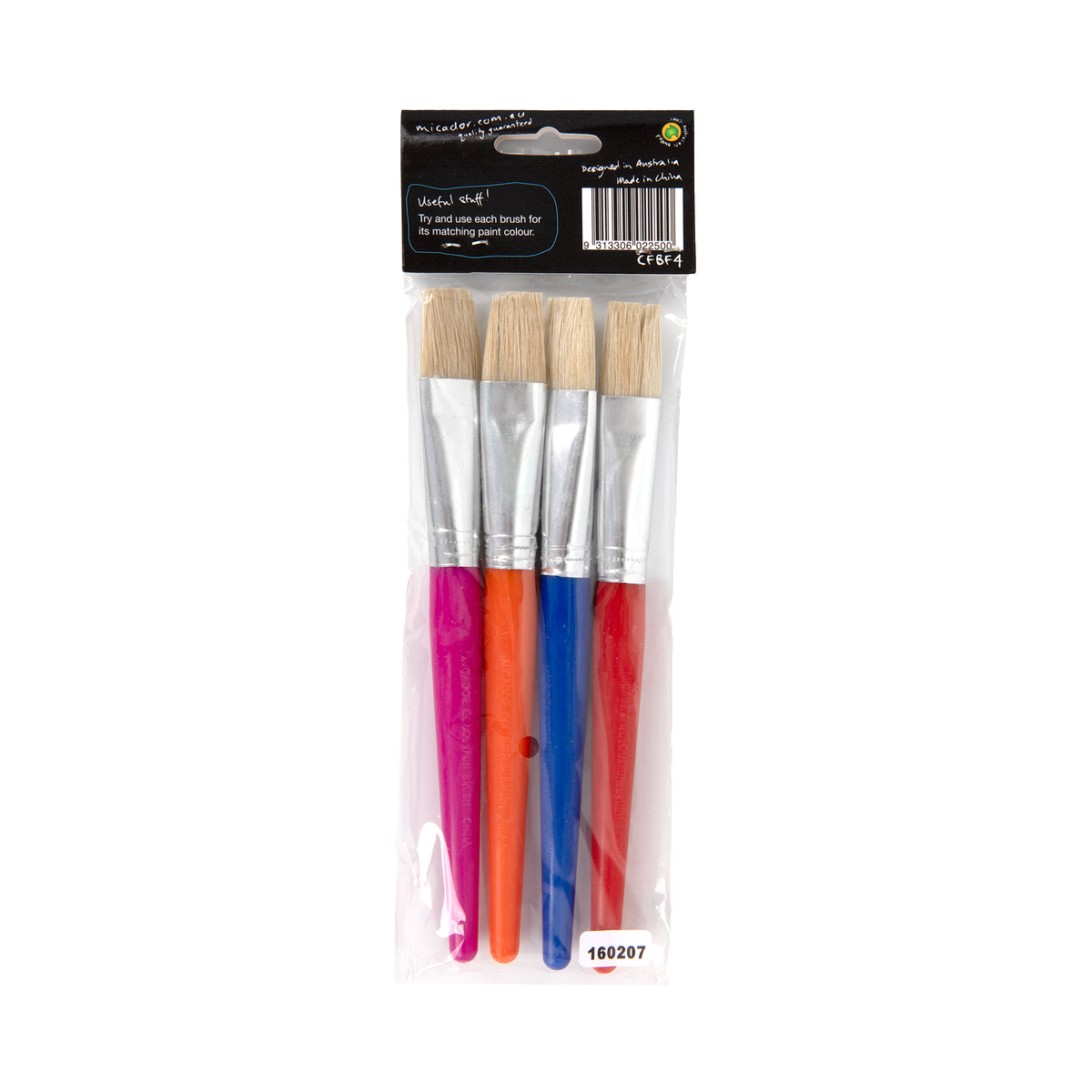 Colourfun Brush Pack of 4 - Flat Micador