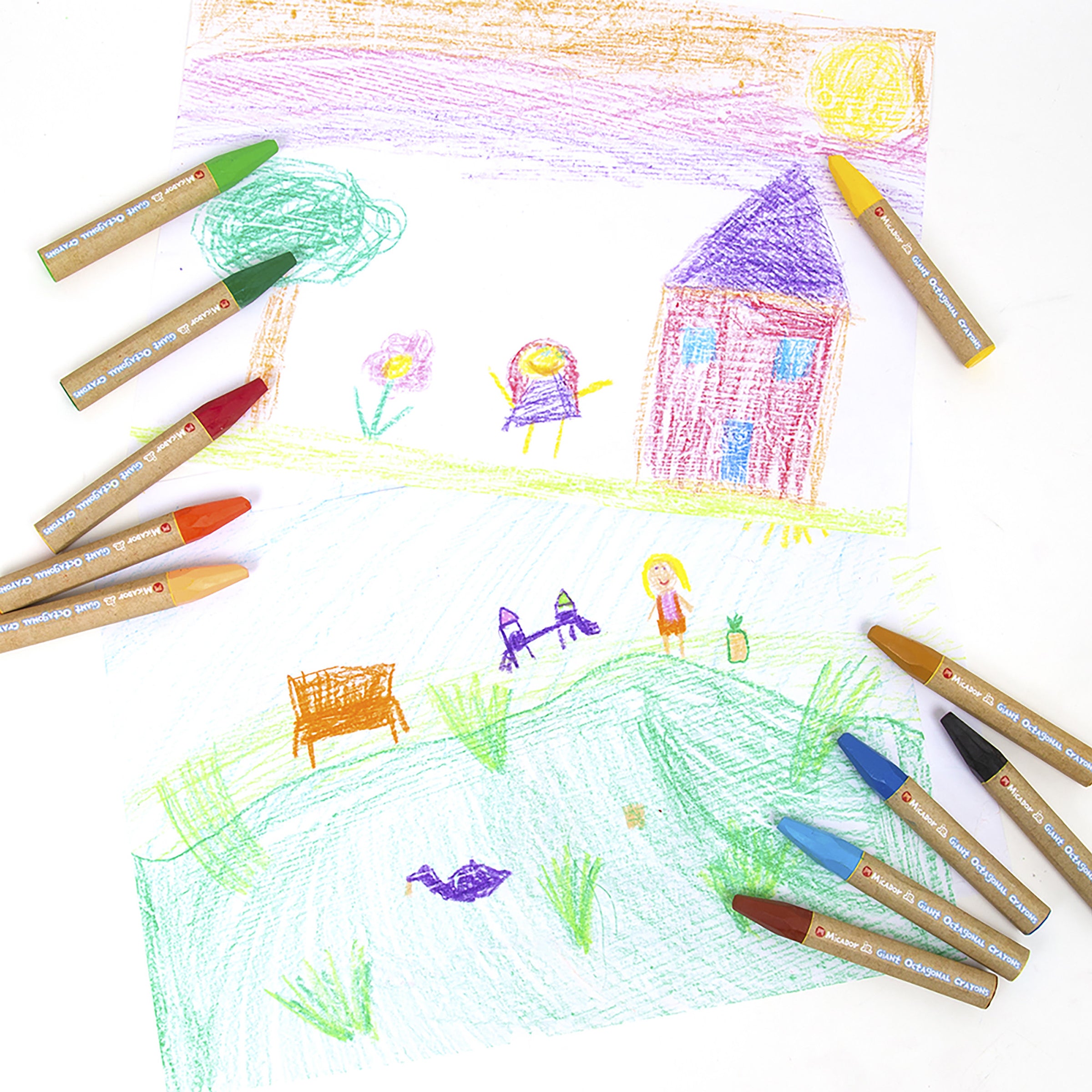 Micador Jr Gaint Octagonal Crayons
