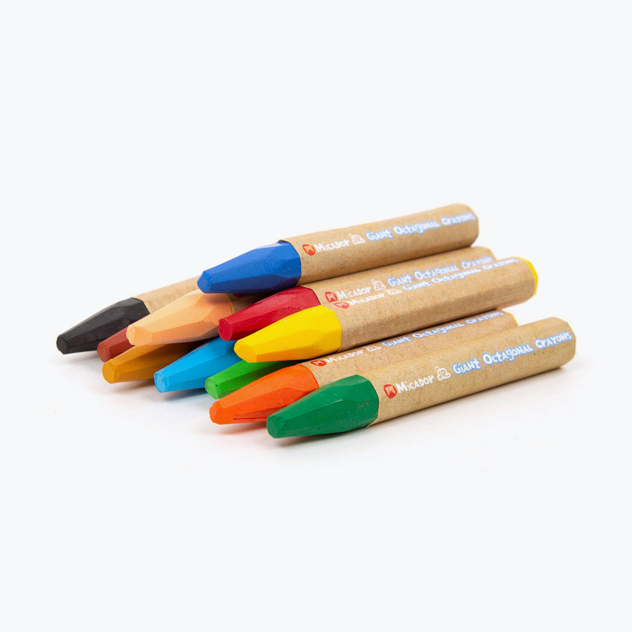 Micador Jr Giant Crayons Octagonal 12Pk