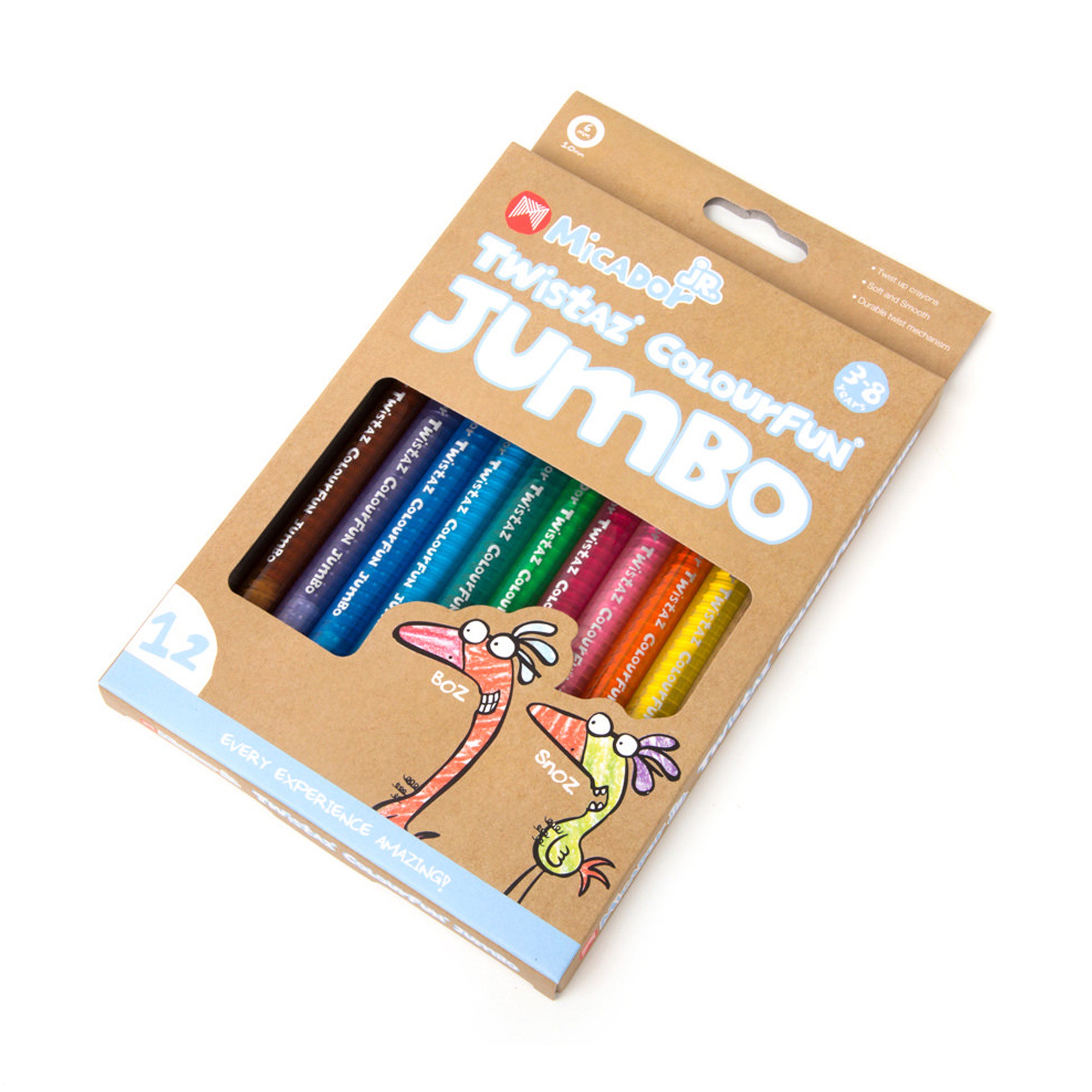 Micador Jr Twistaz Jumbo Crayons 12Pk