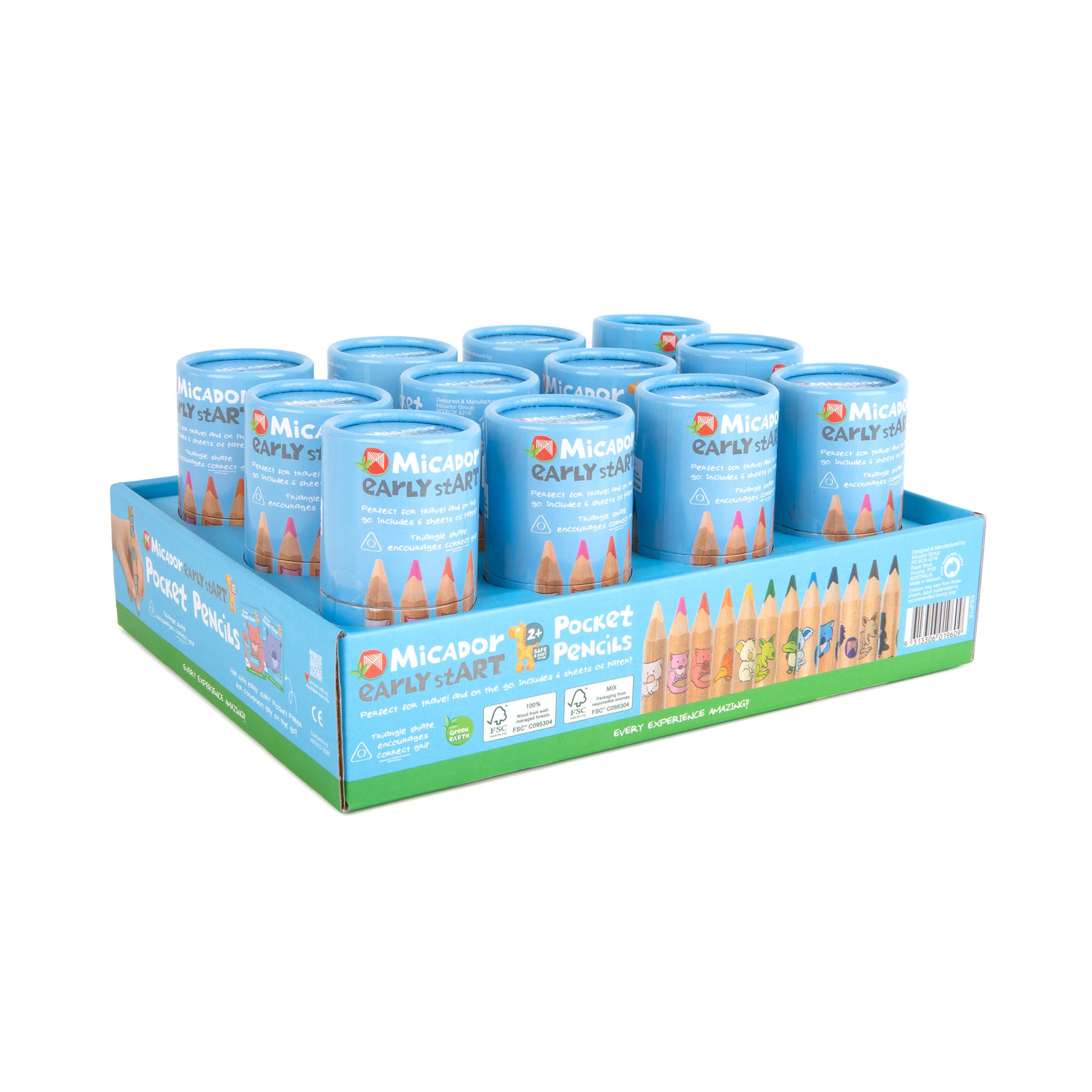 Early Start Triangle Pencil Pocket Pack 12Pk