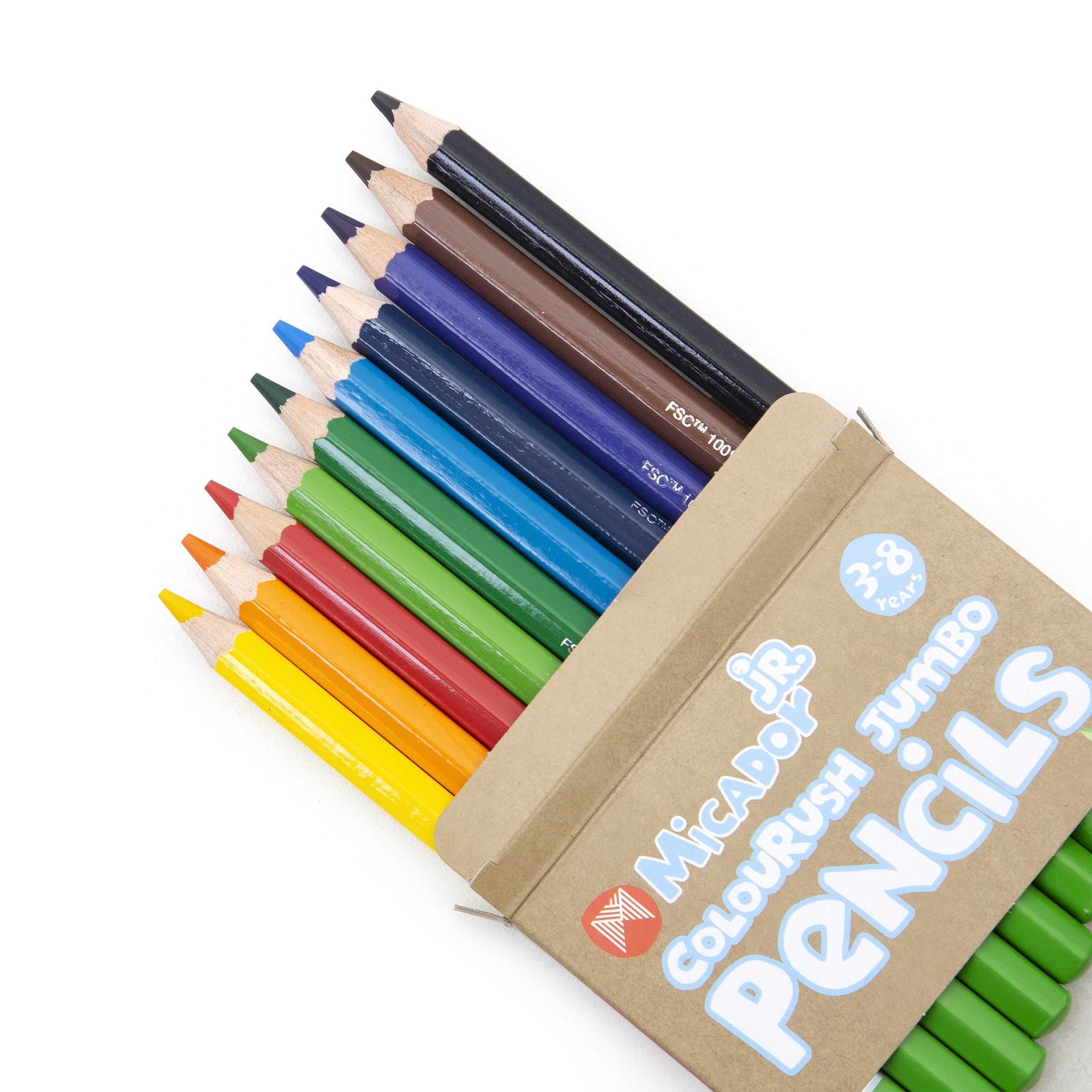 Micador Jr Colourush Jumbo Pencil 10Pk