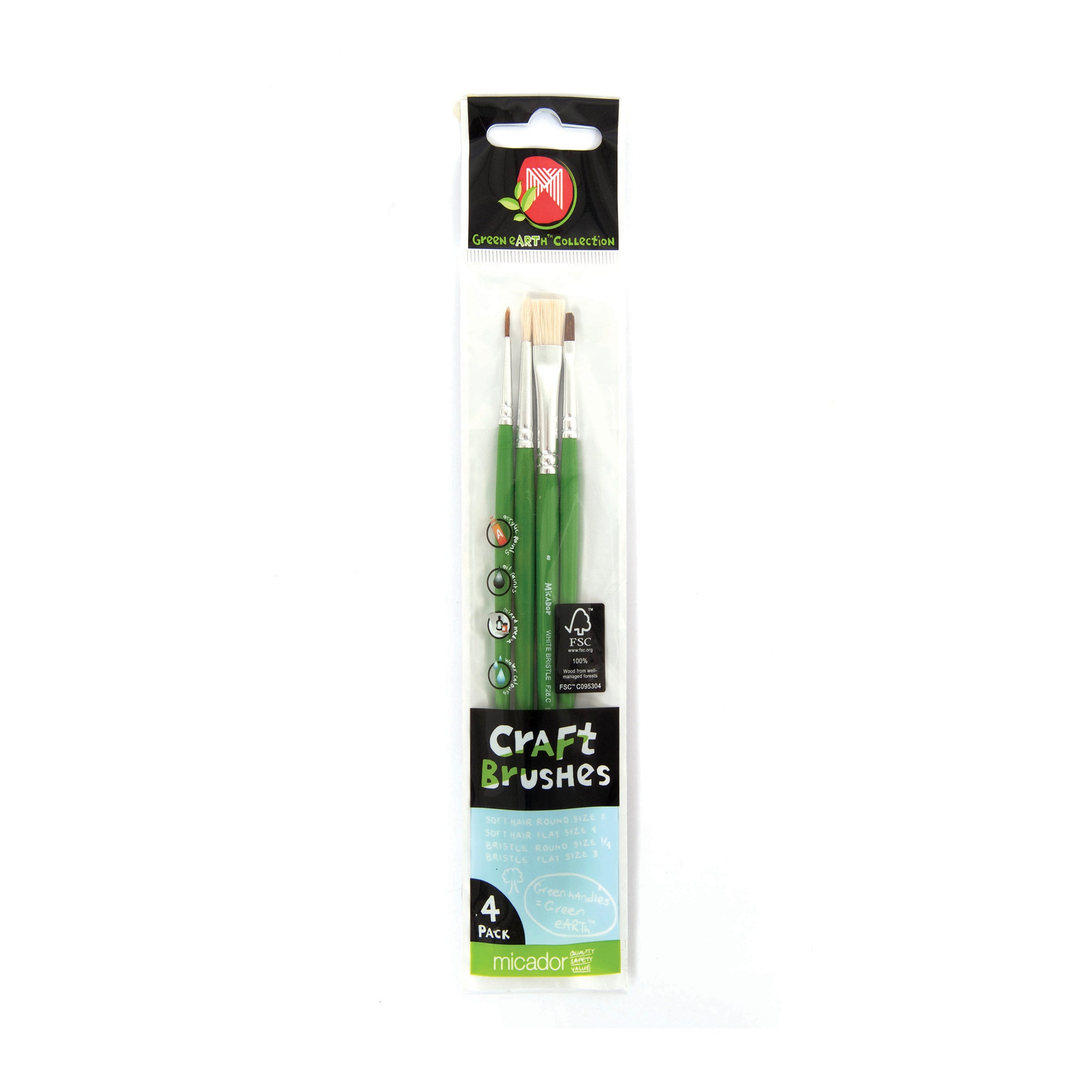 Micador Craftbrushpack 4Pk