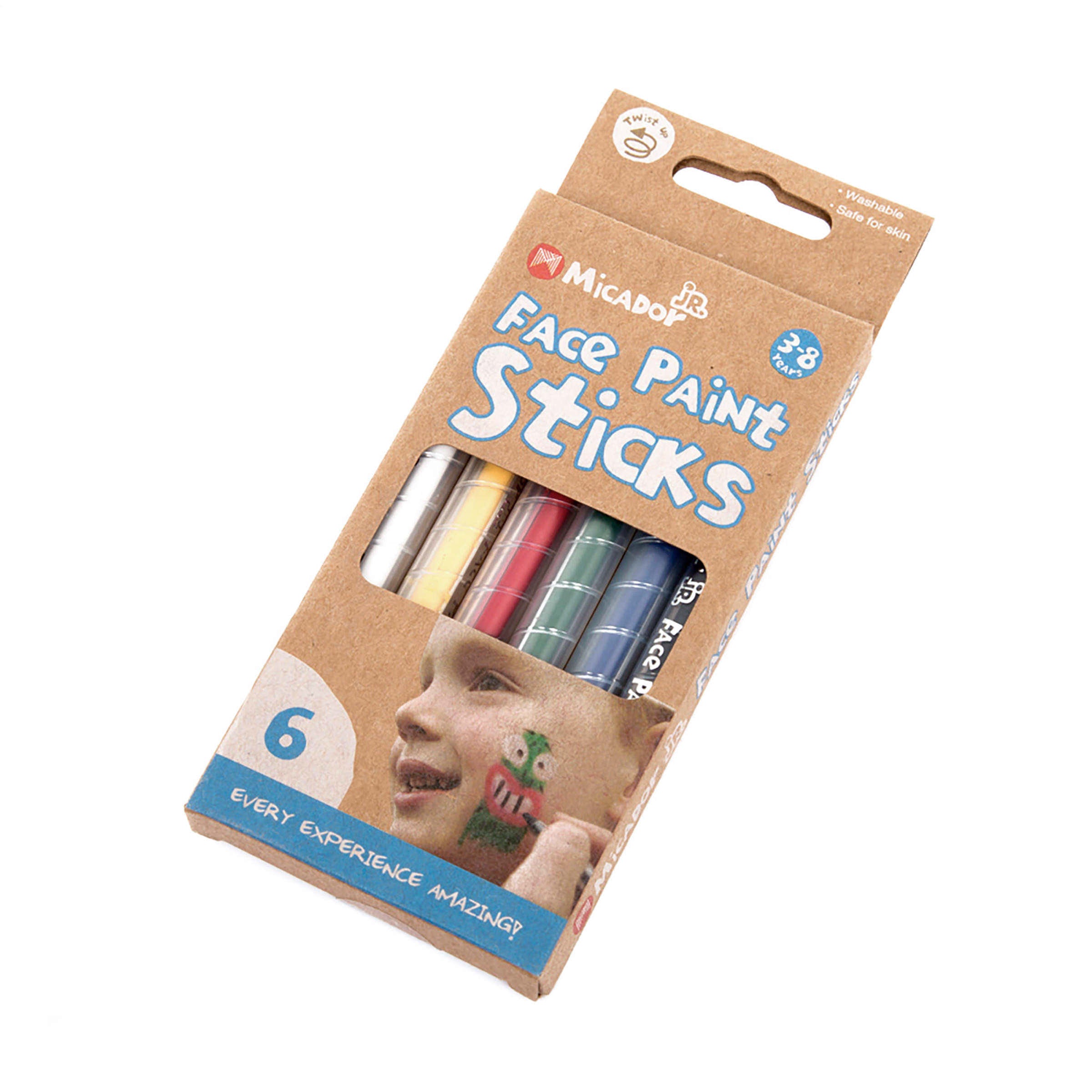 Micador Jr Face Paint Sticks Card 6