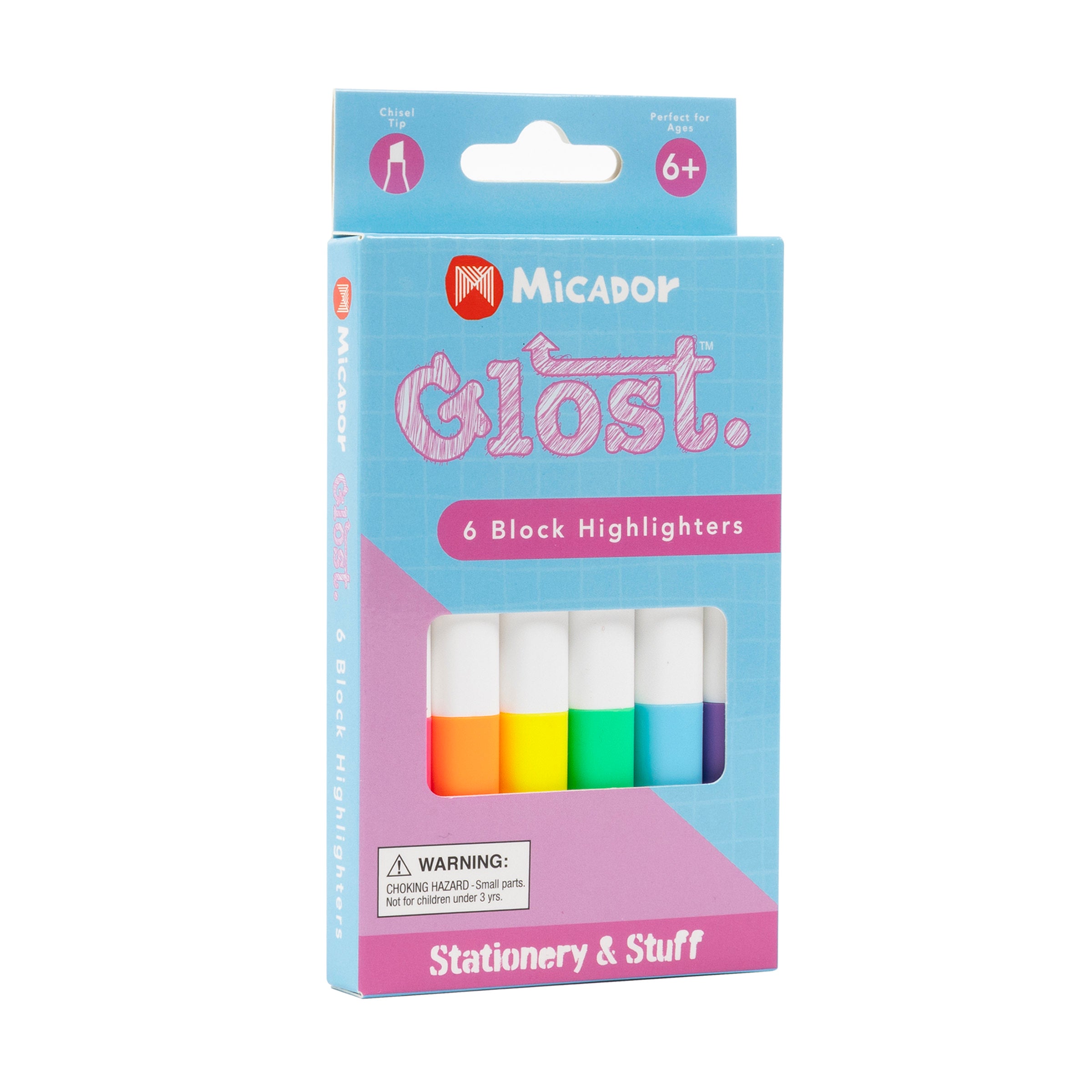 Glost Highlighters Block 6Pk
