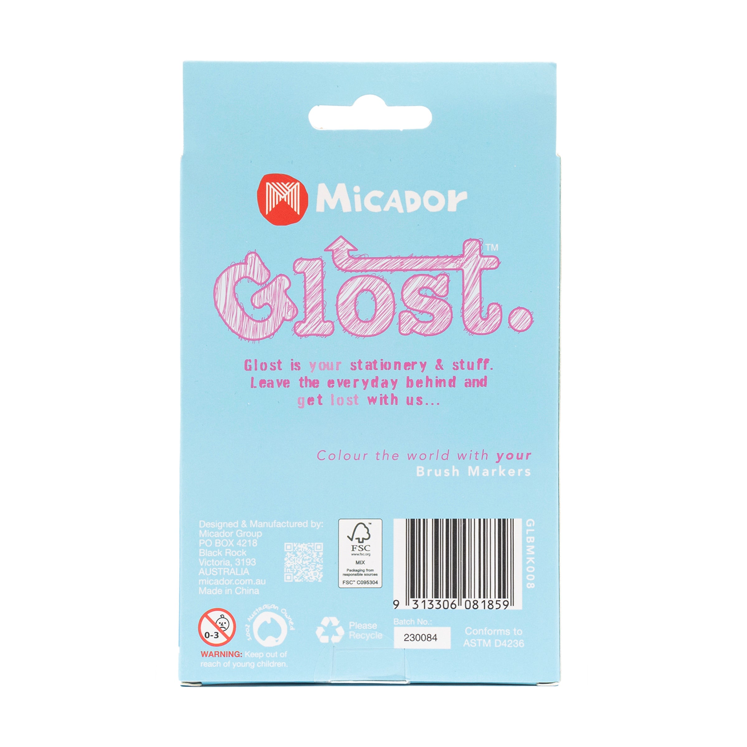 Glost Brush Markers 8Pk