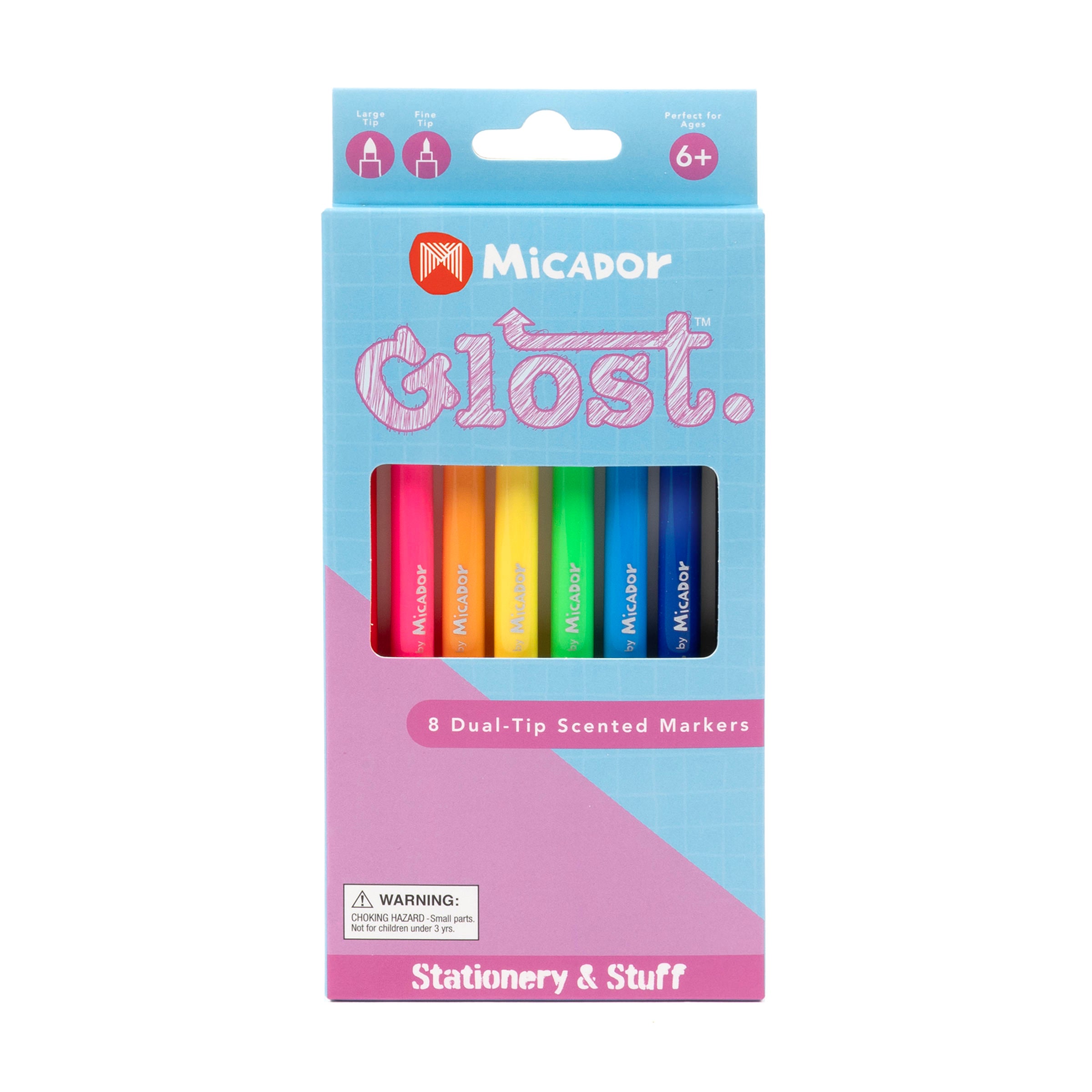 Glost Dual Tip Markers Scented 8Pk