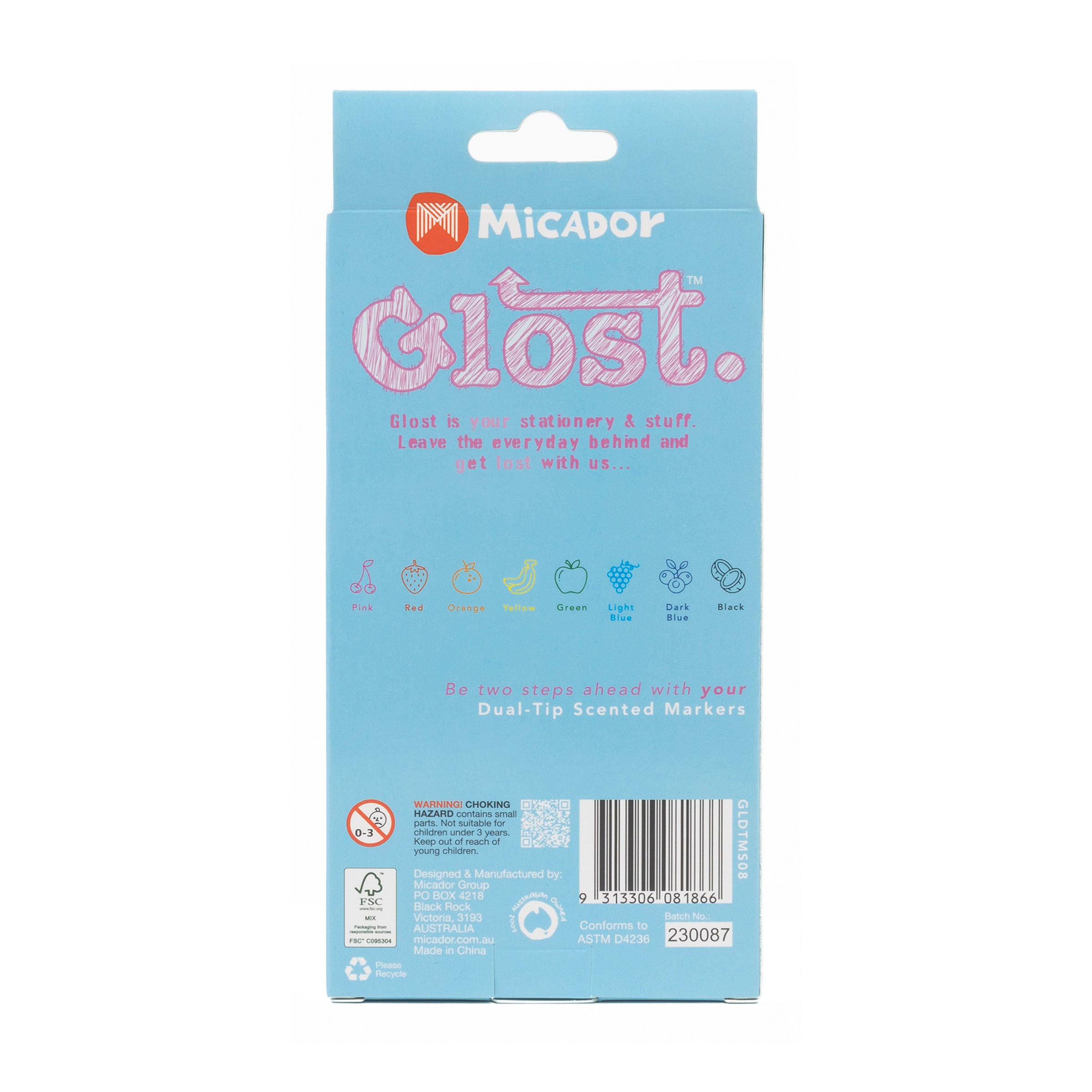 Glost Dual Tip Markers Scented 8Pk
