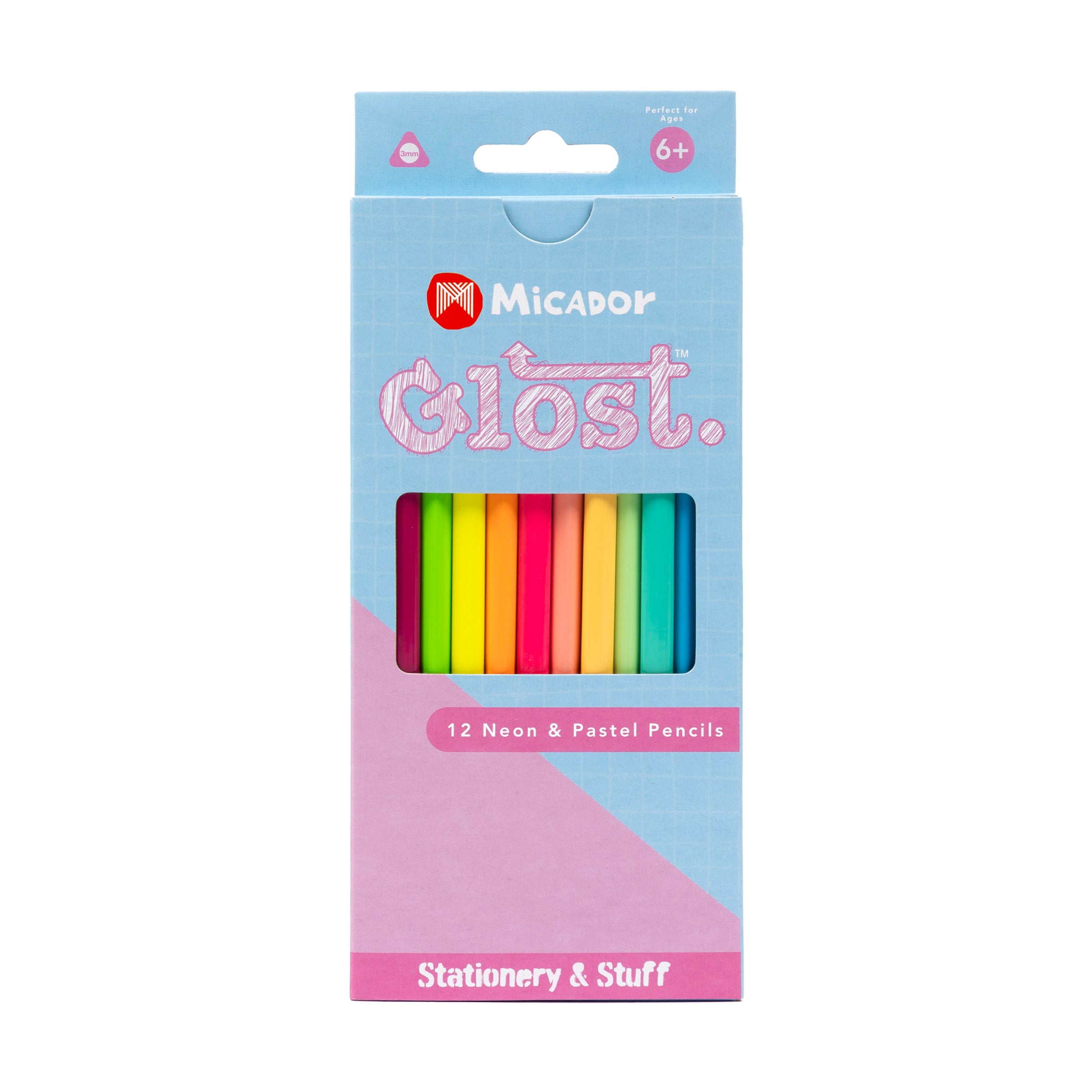 Glost Pencils Neon And Pastel 12Pk