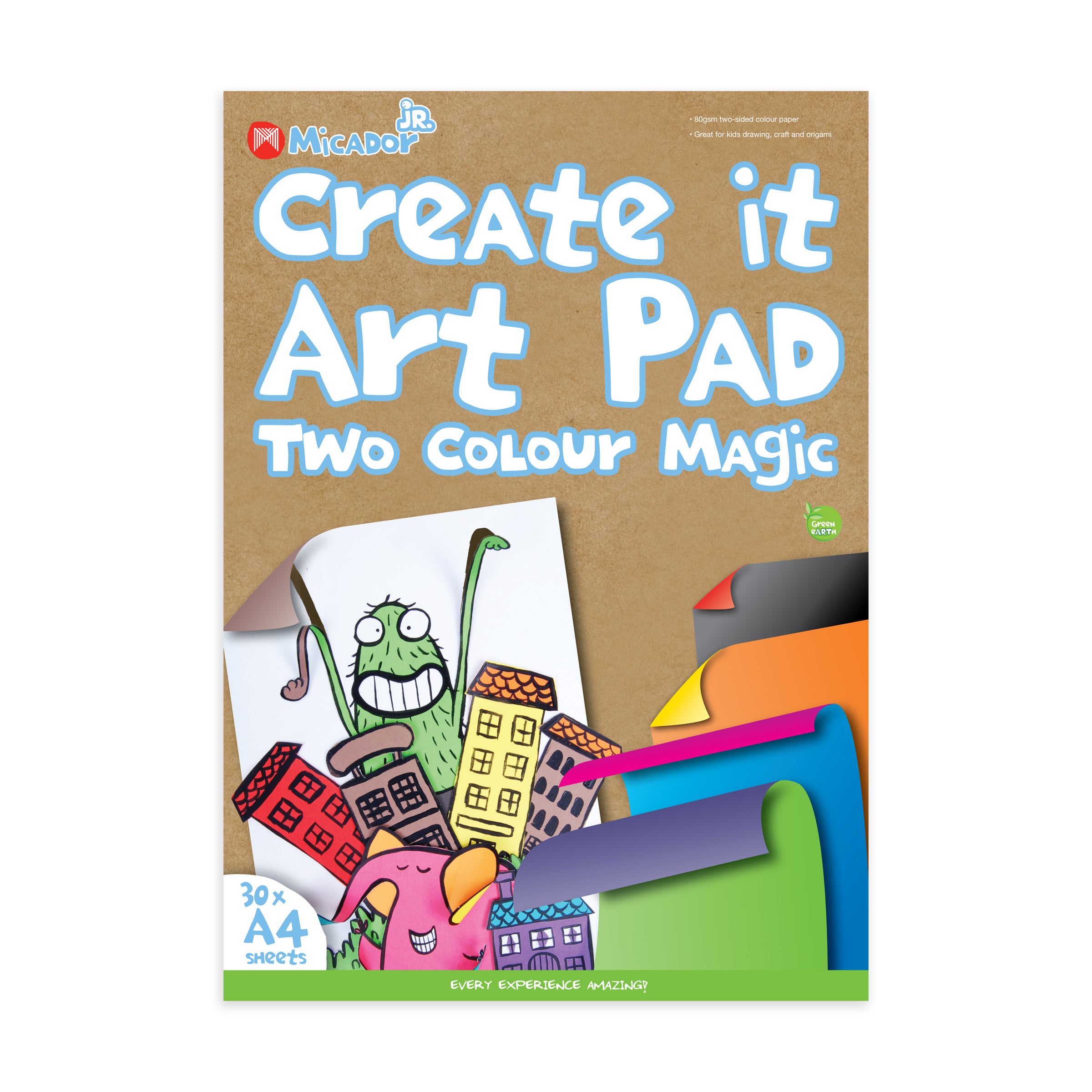 Micador Jr Create It Art Pad A4 Mix Two Colourmagic