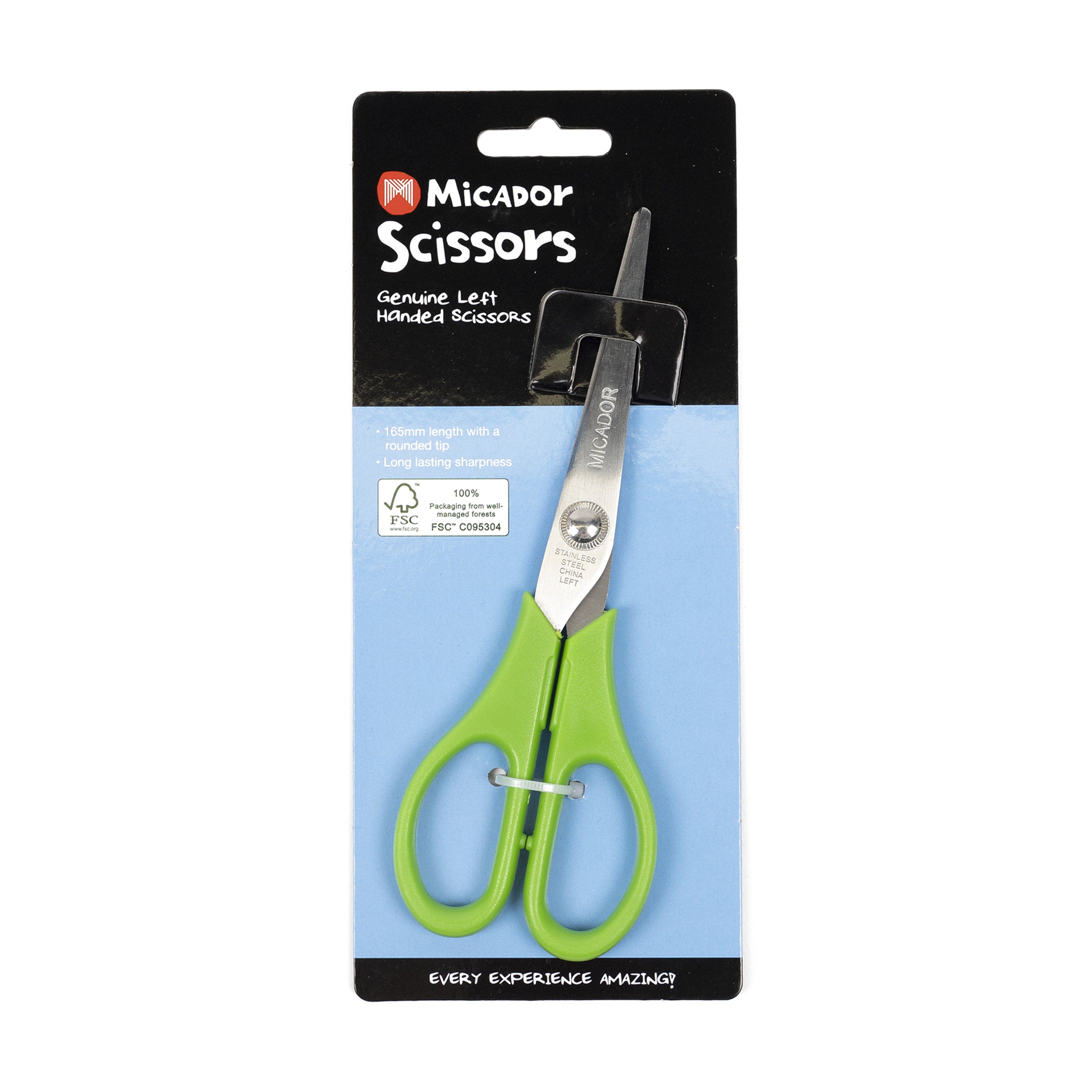 Micador Scissor Green Lefthanded 165Mm