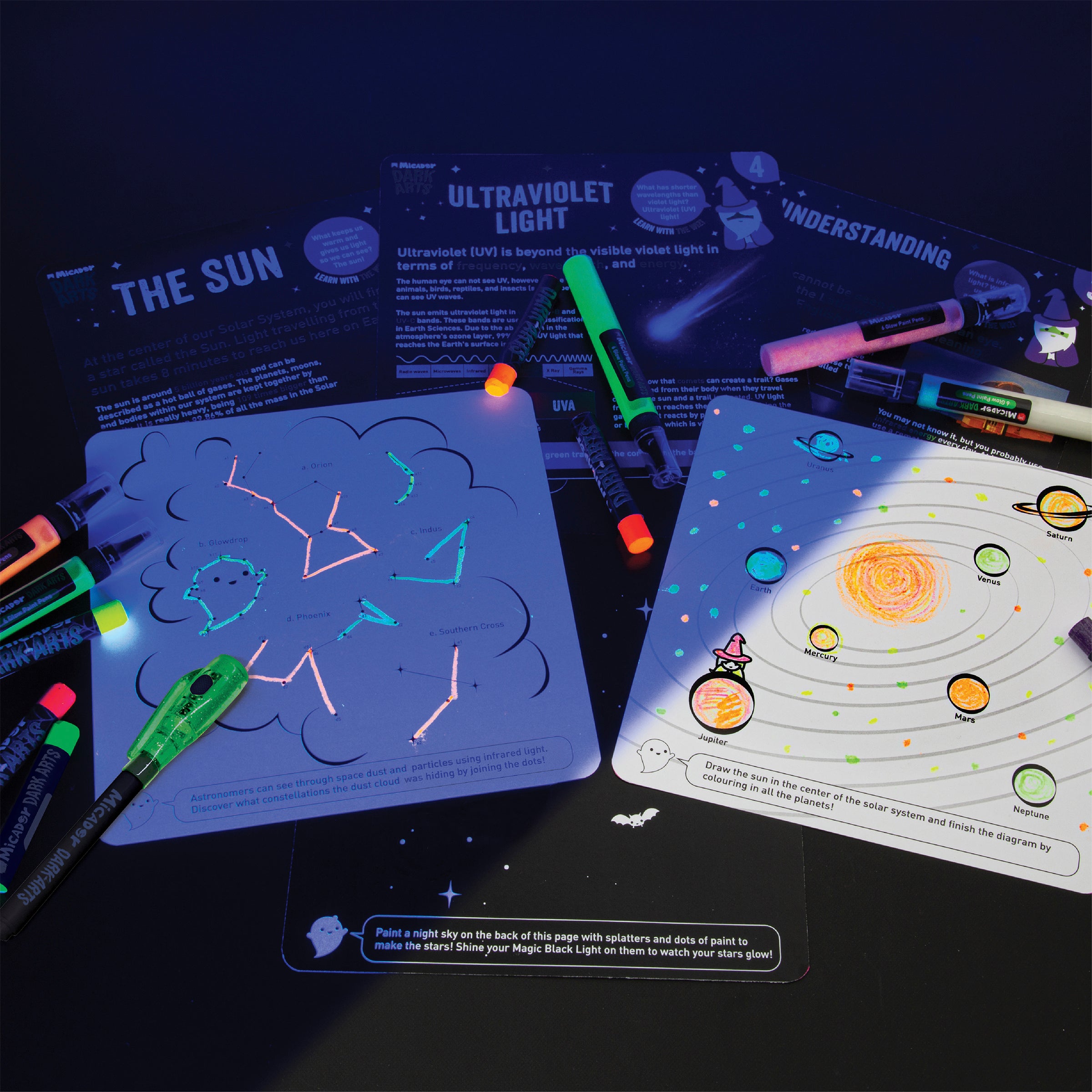 Glow STEAM Activities - Space Dark Arts