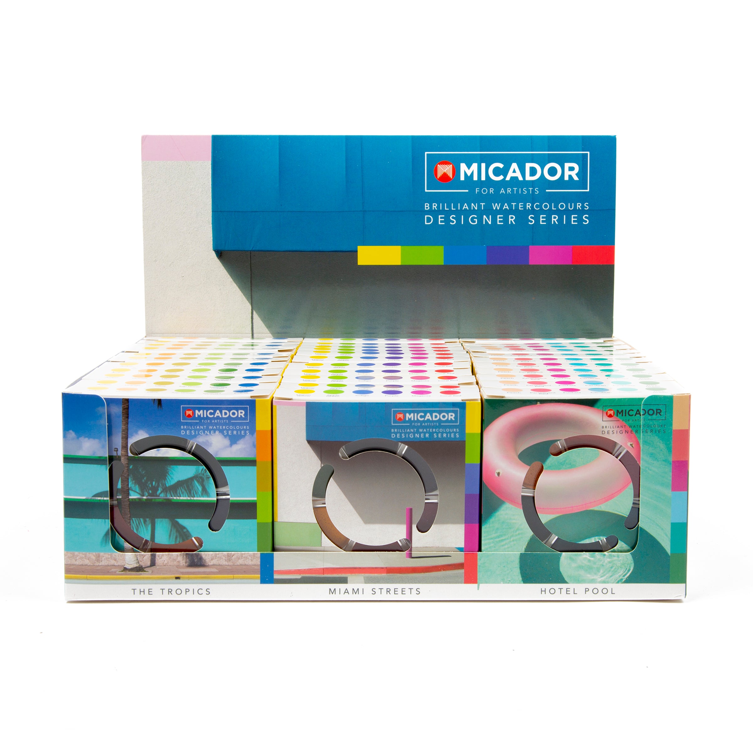 Brilliant Watercolour Discs Designer Series - Miami Street Micador For Artists