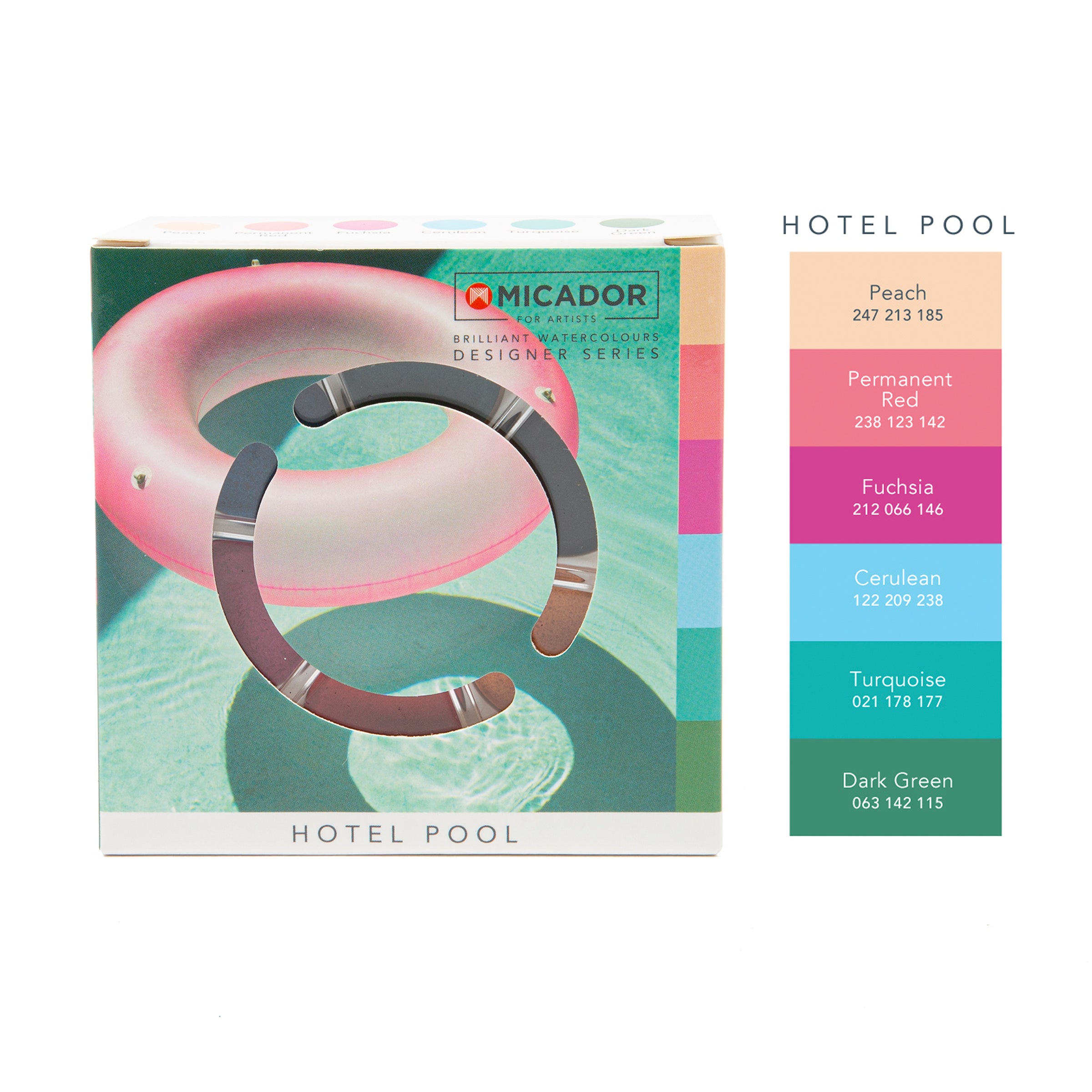 Brilliant Watercolour Discs Designer Series - Hotel Pool Micador For Artists