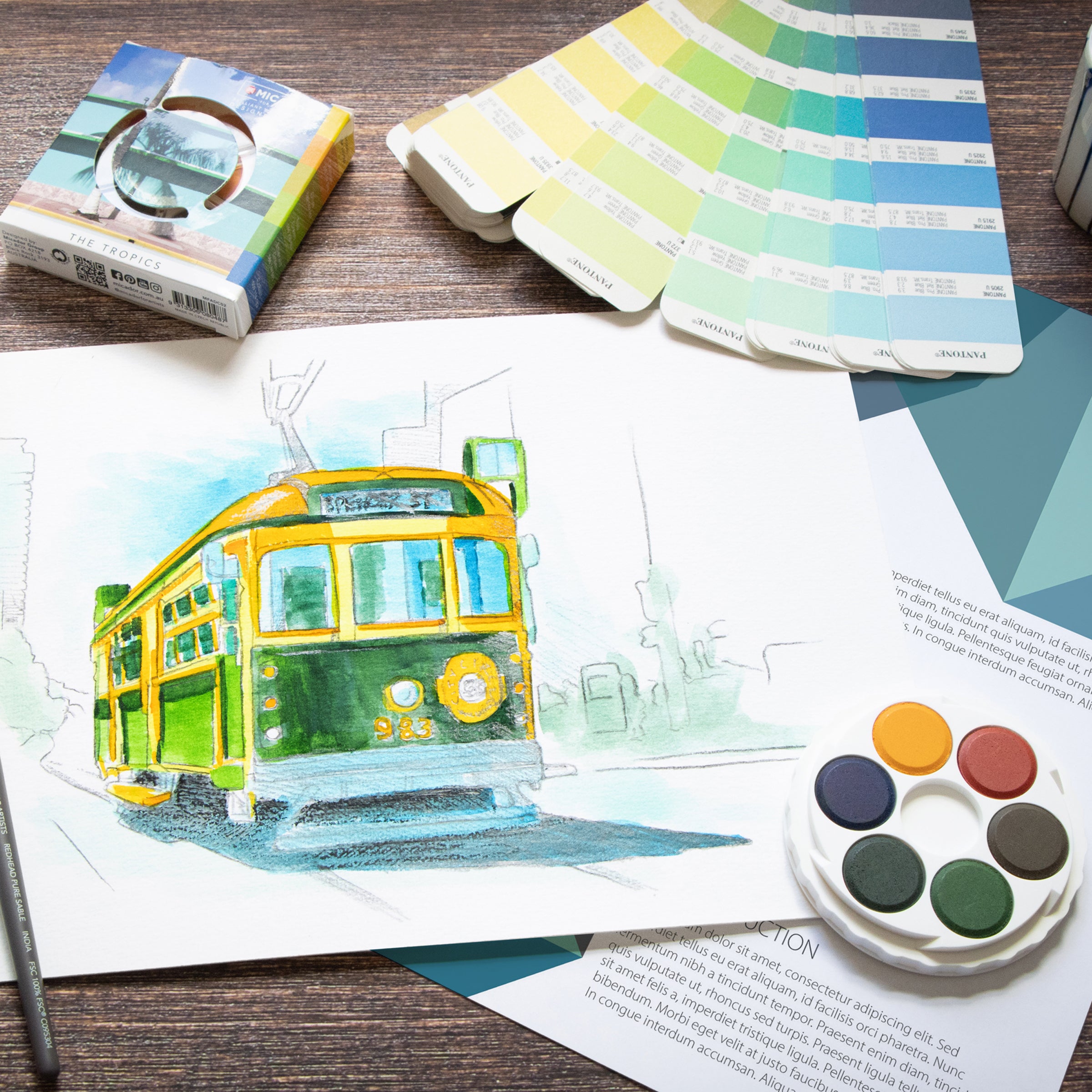 Brilliant Watercolour Discs Designer Series - Tropics Micador For Artists