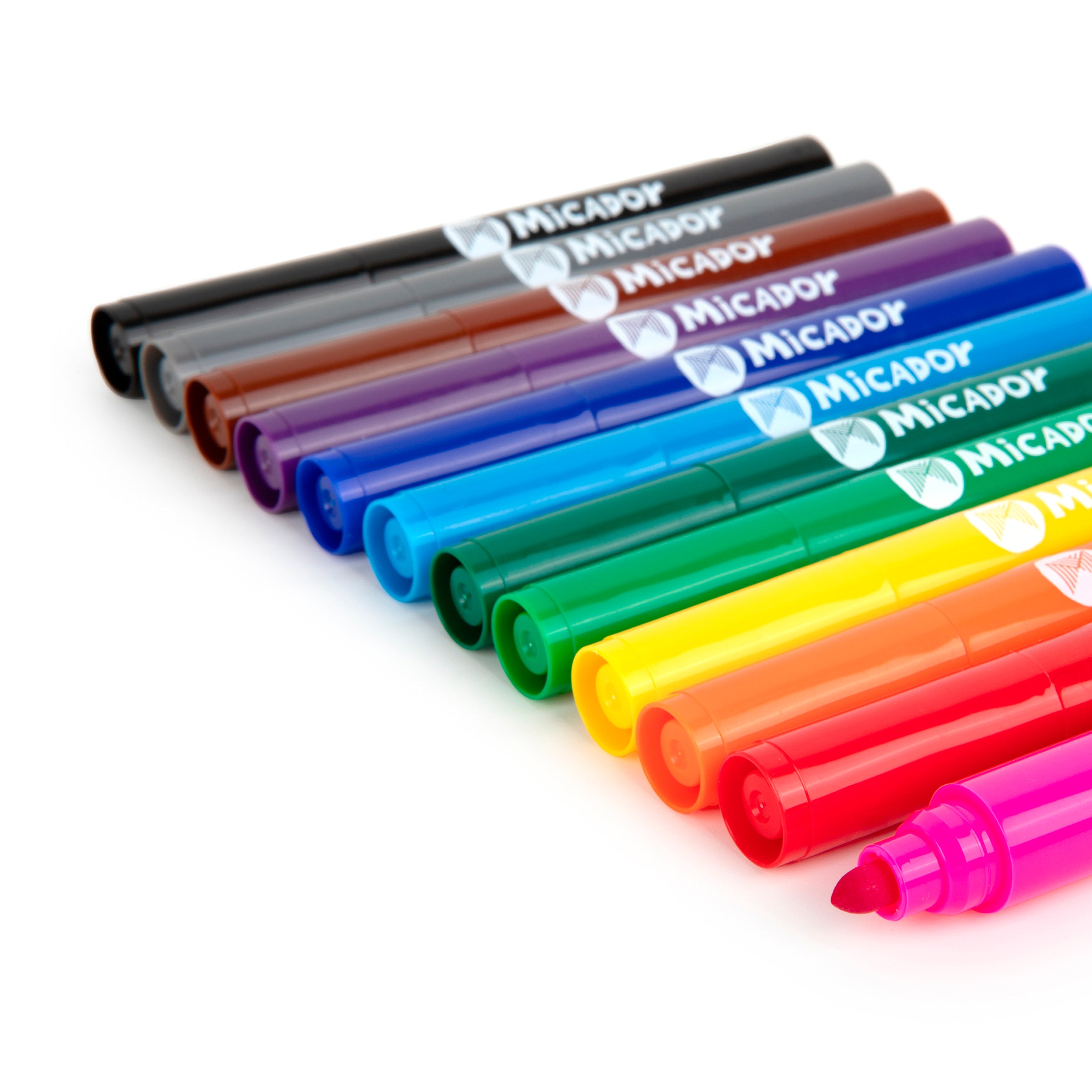 Jumbo Sink-proof Markers, Bright, Pack 12, Micador