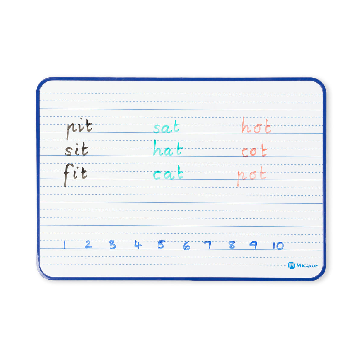 Double-sided Dotted Thirds / Plain Whiteboard, A4, Magnetic Micador