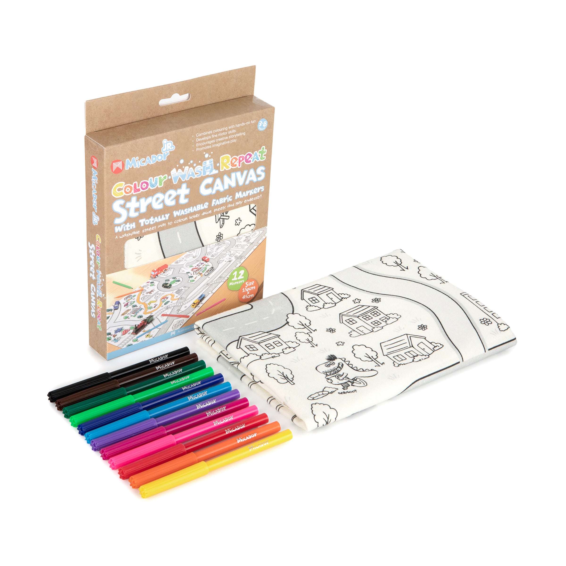 Micador Jr Colour Wash Repeat Street Canvas