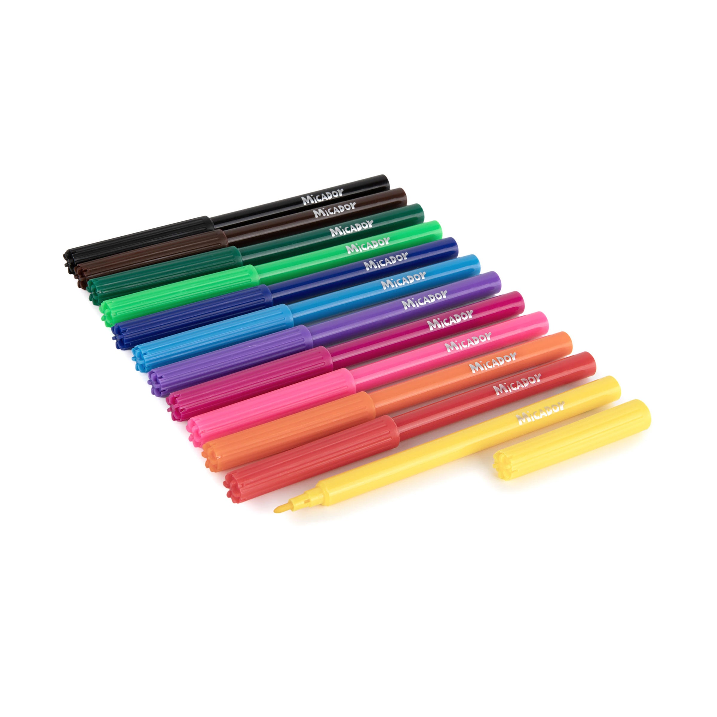 Micador Jr Colour Wash Repeat Totally Washable Fabric Markers 60Pk