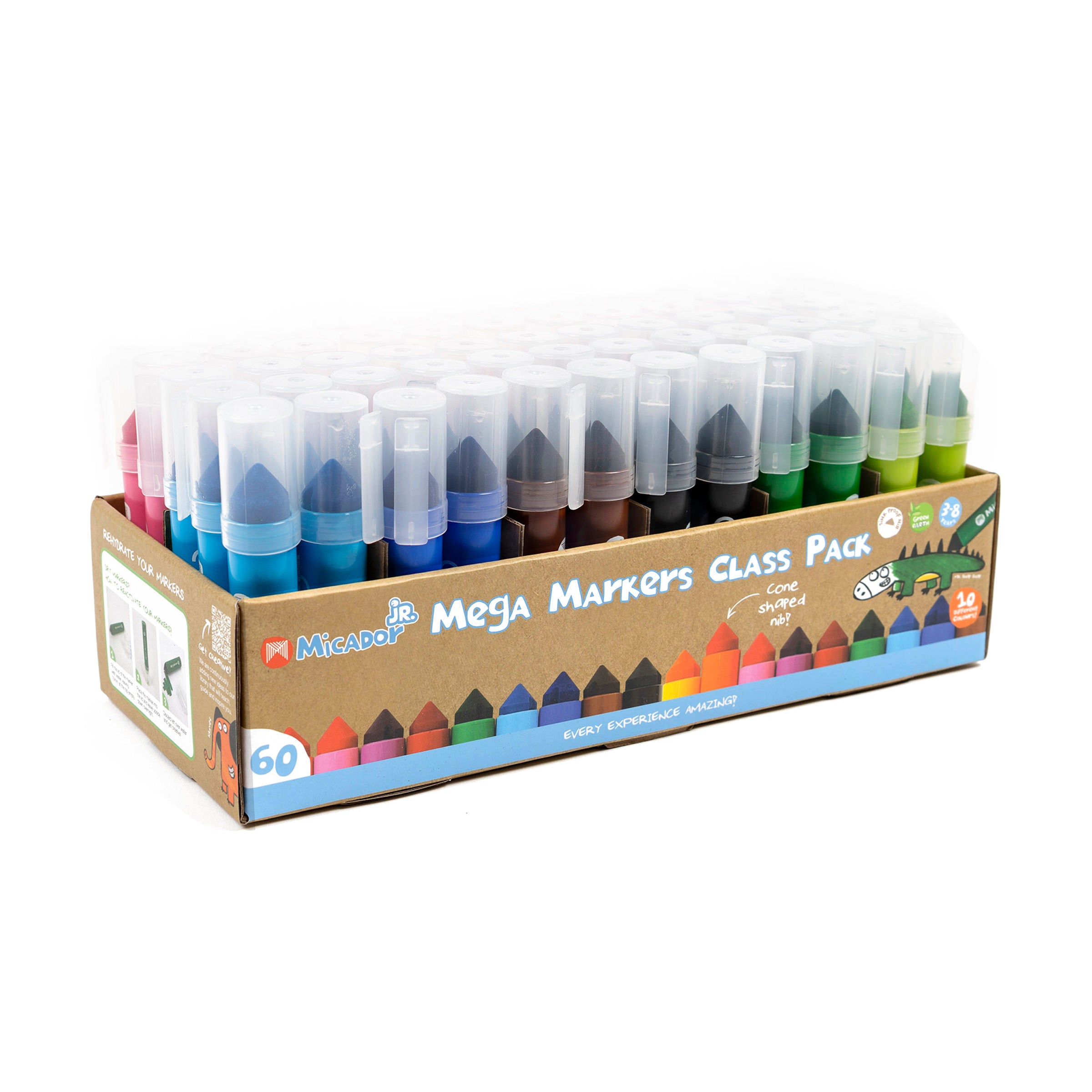 Micador Jr Mega Markers 60Pk