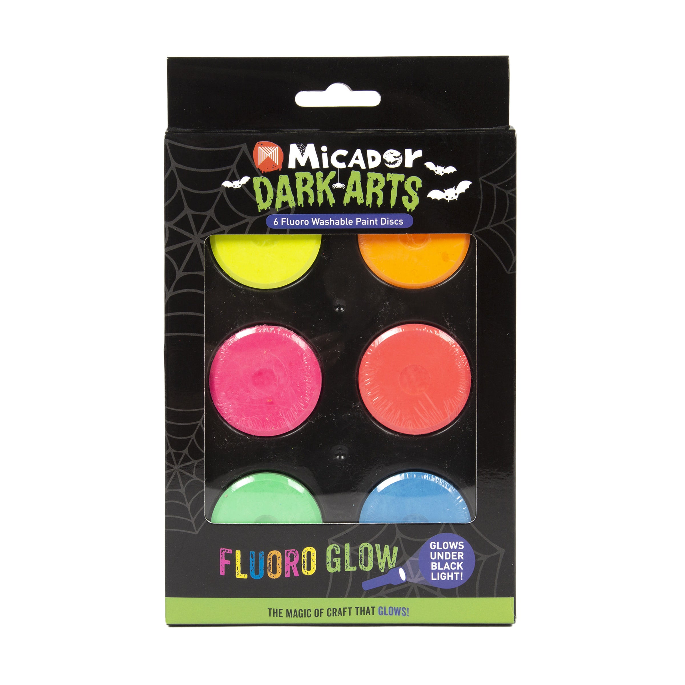 Dark Arts Neon Washable Paint 6 Discs