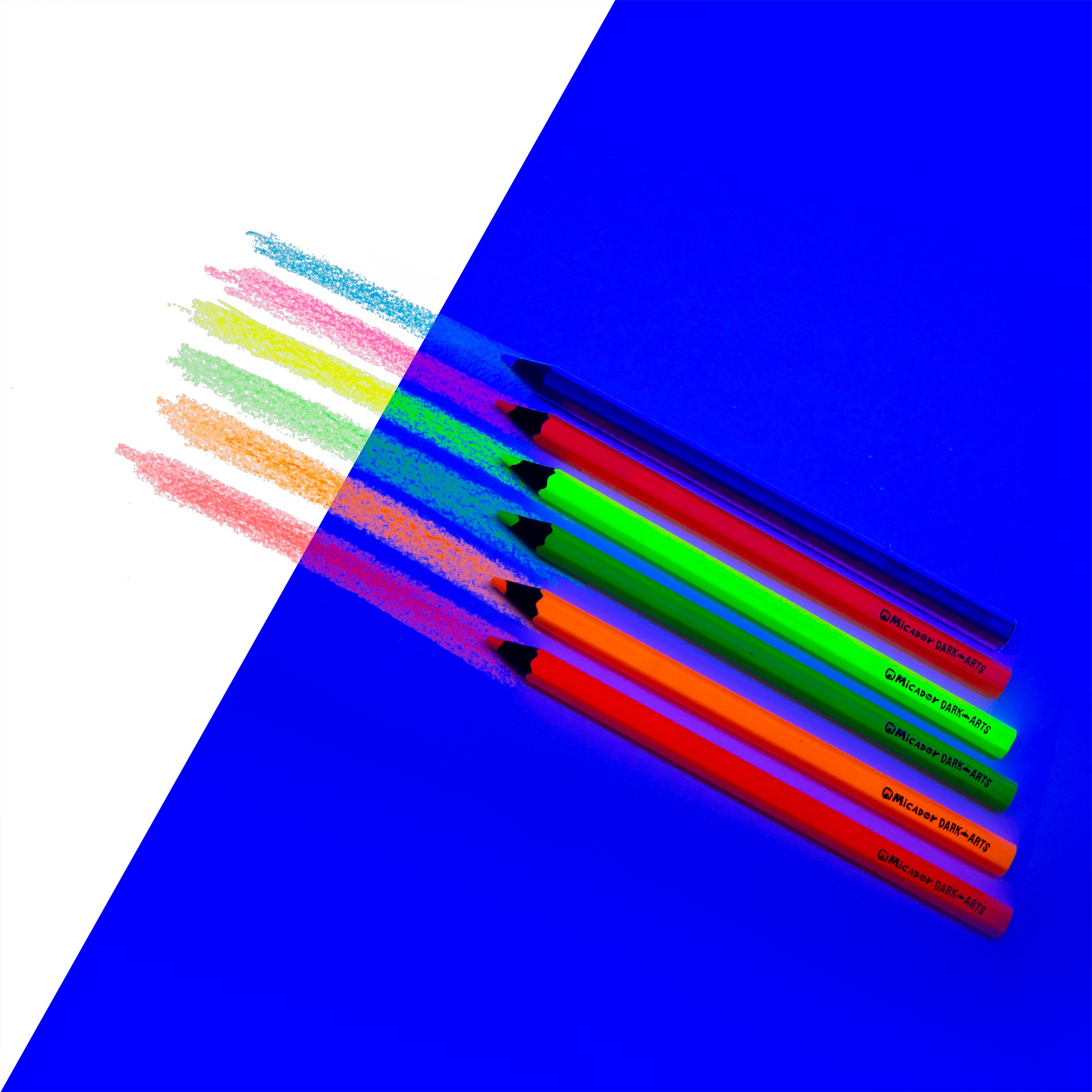 Neon Jumbo Pencils, Pack 6 FSC 100% Dark Arts
