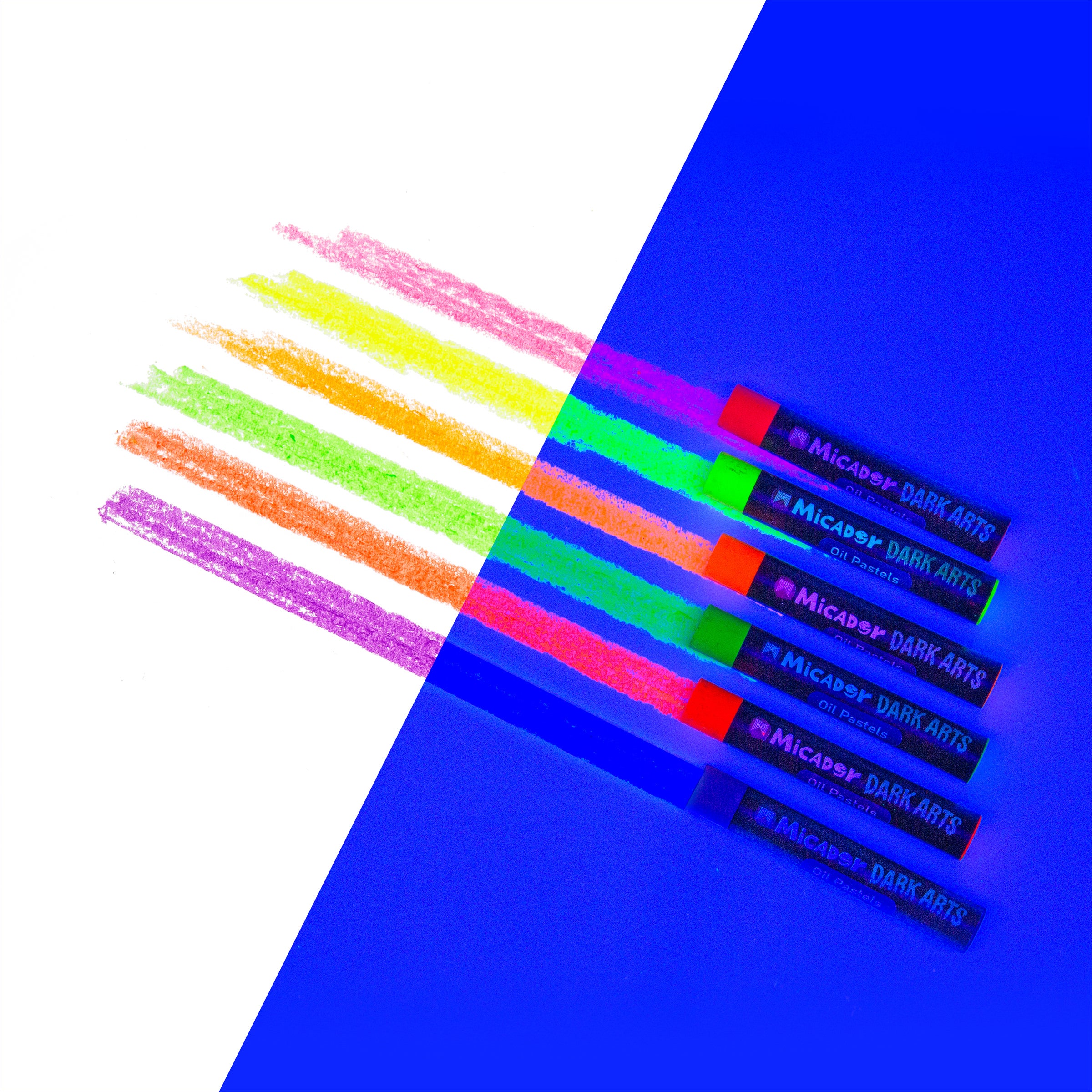 Neon Oil Pastels, Pack 6 Dark Arts