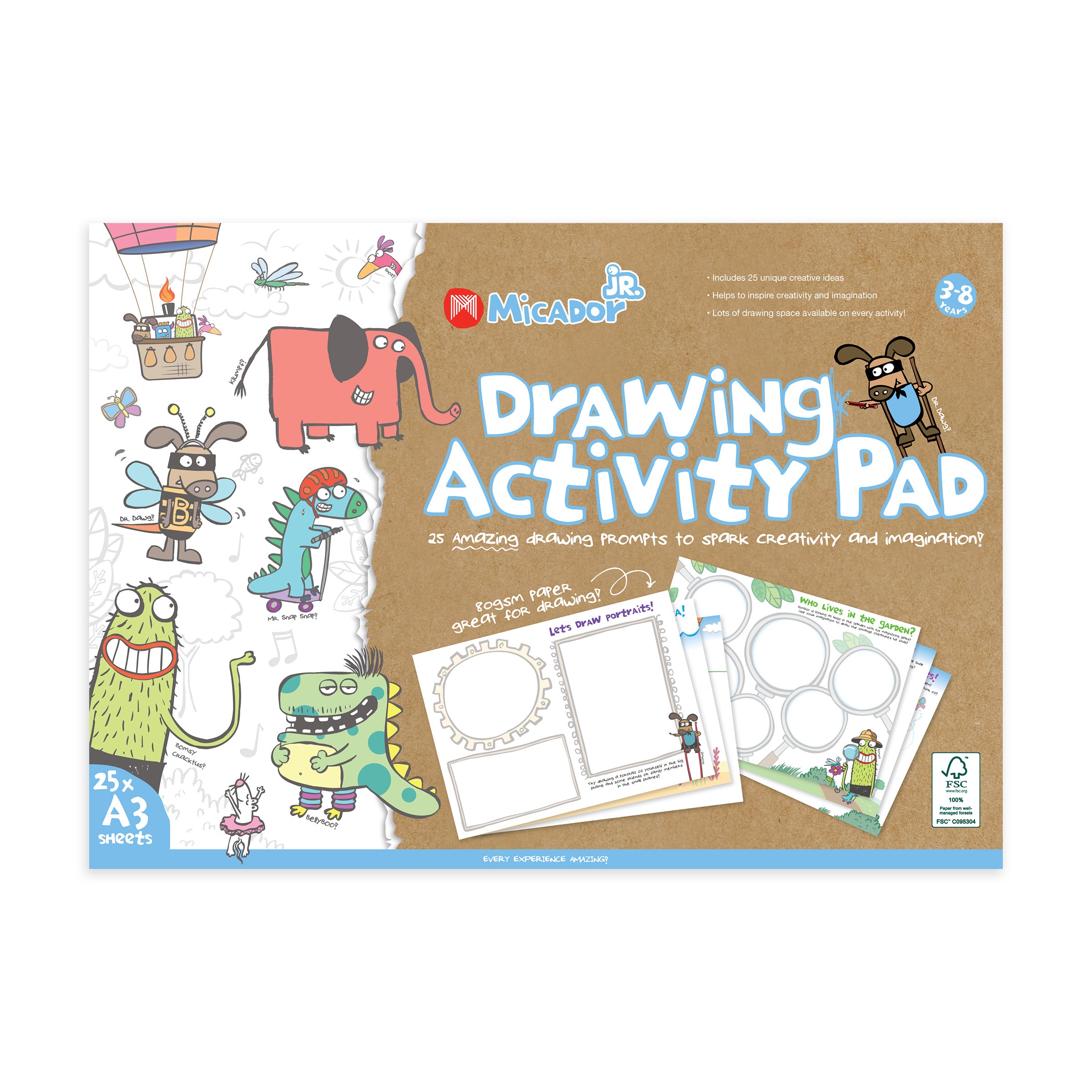 Micador Jr Drawing Activity Pad A3