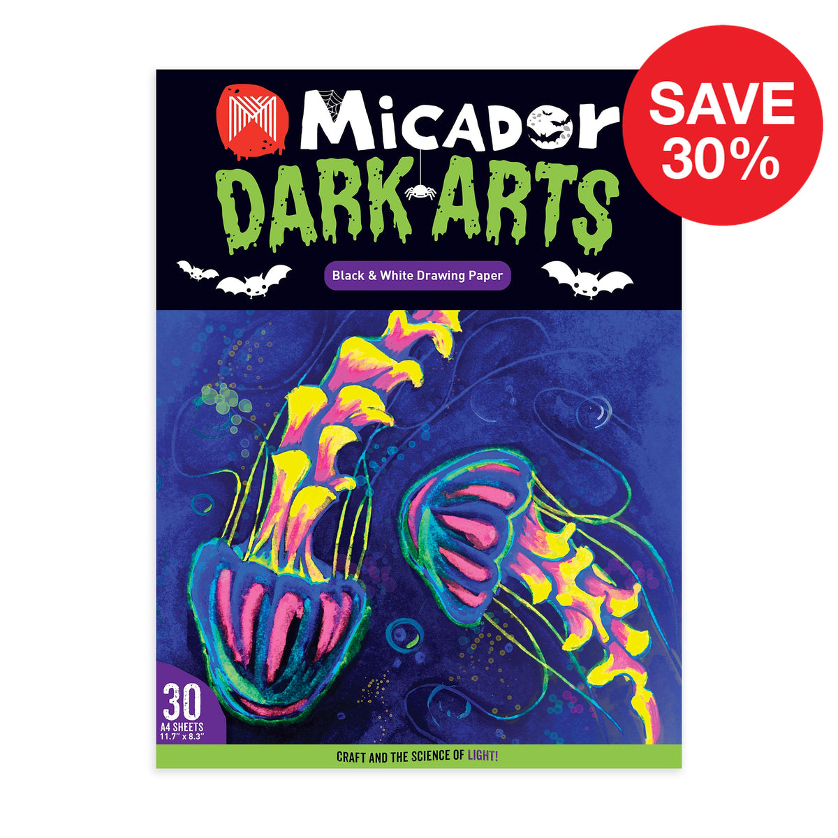 Black & White Drawing Paper A4 Pad FSC Mix Dark Arts