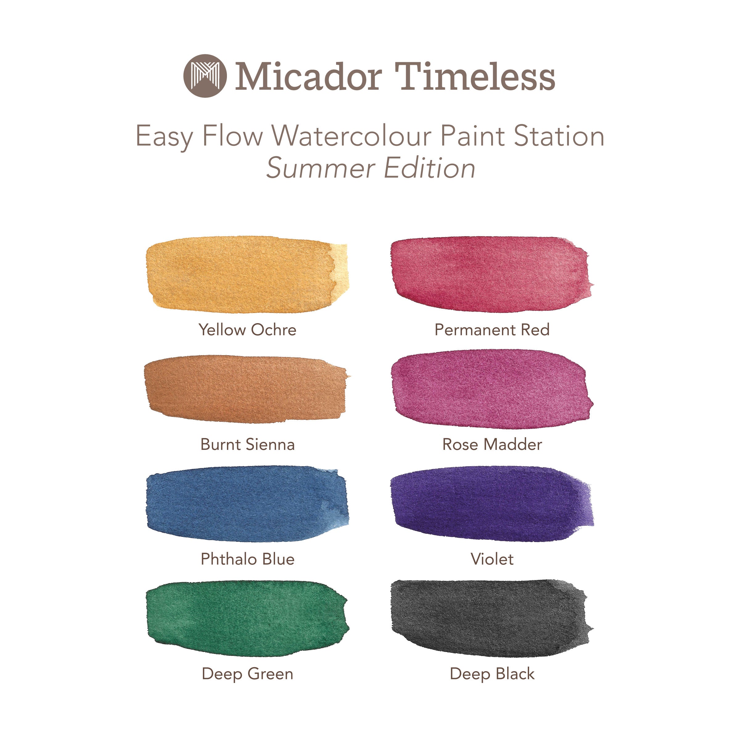 Easy Flow Watercolour Paint Station, Winter Selection, Disc 8, Micador Timeless