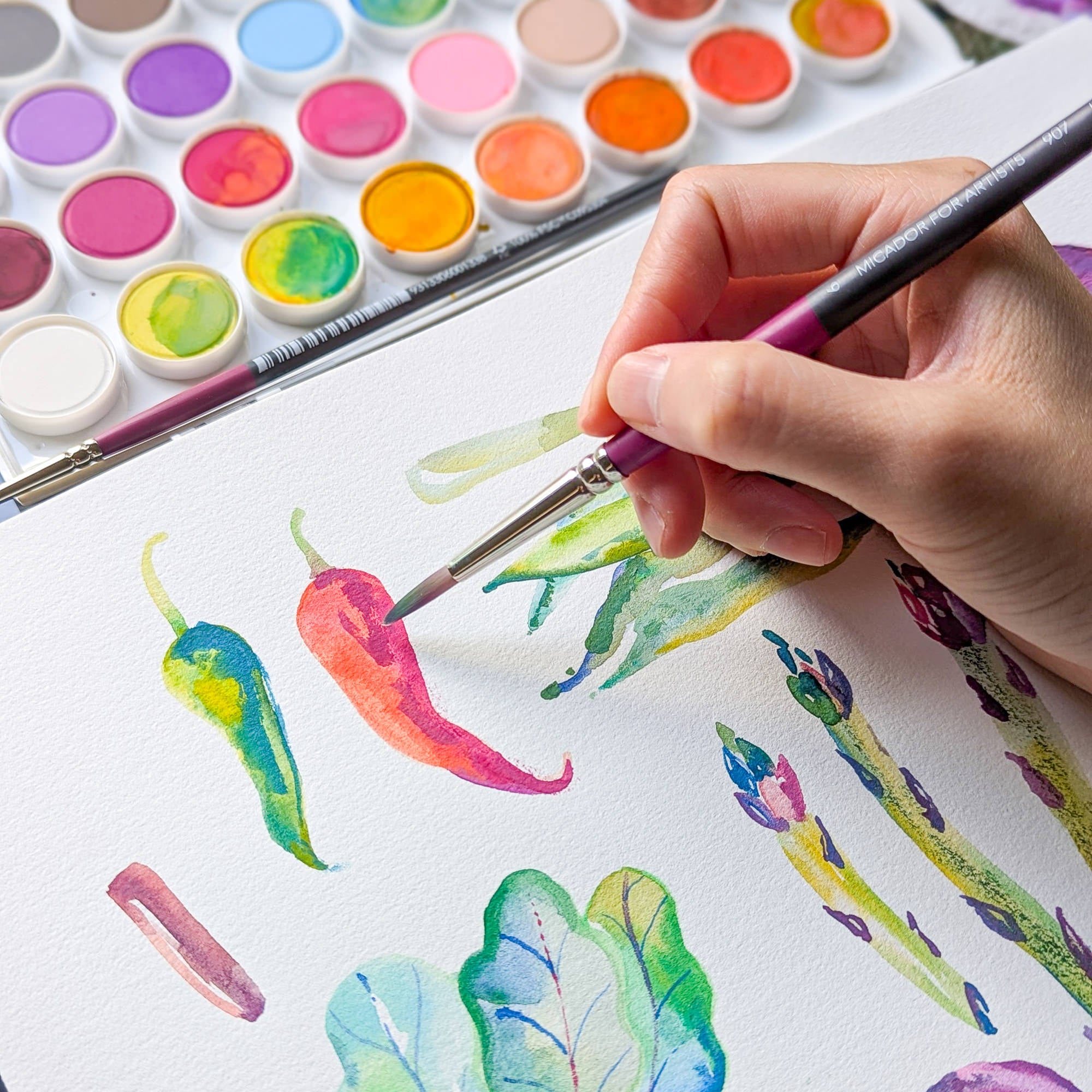Watercolour Palette Stylist, Disc 48 Micador