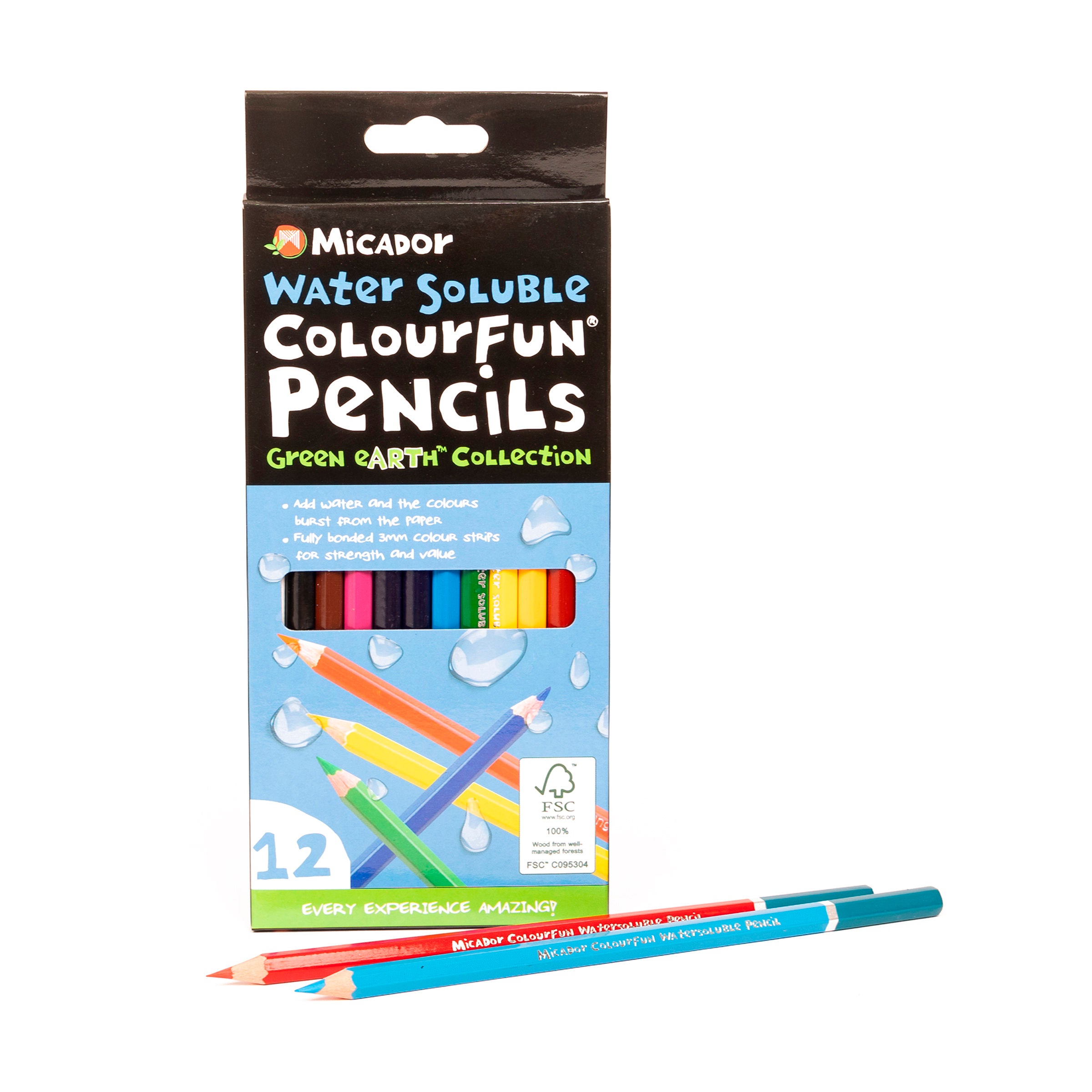 Micador Colourfun Pencils Watersoluble 12Pk