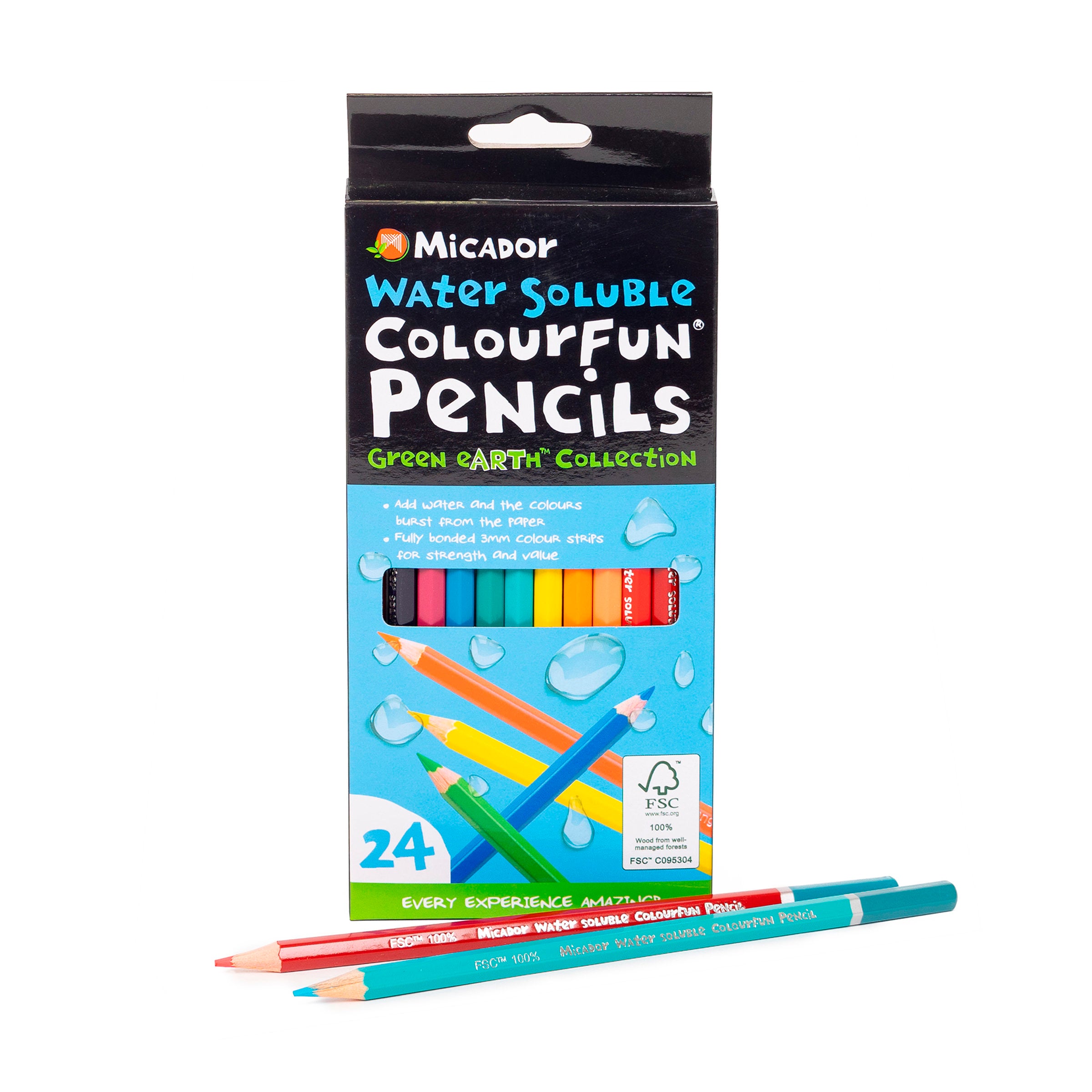 Micador Colourfun Pencils Watersoluble 24Pk