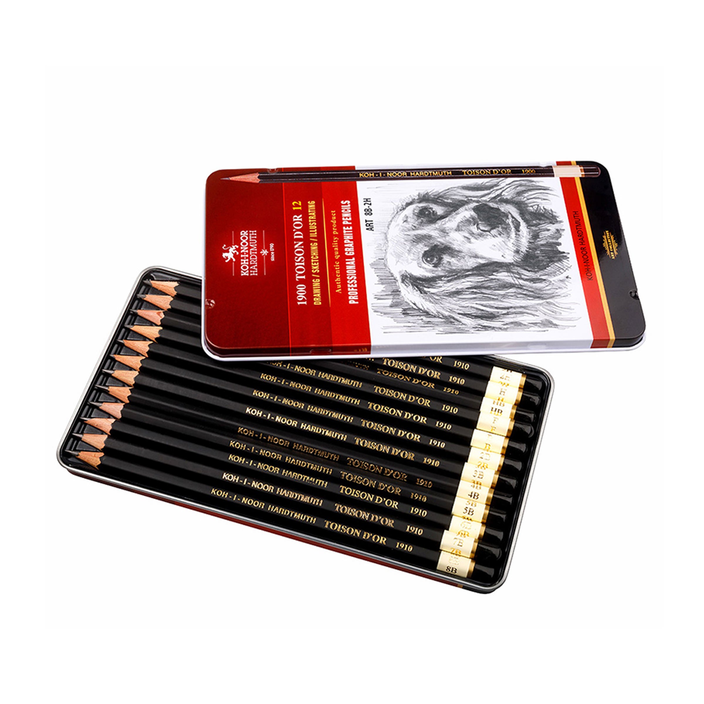 Toison D'Or 1900 Professional Graphite Pencils -8B to 2H Koh-I-Noor