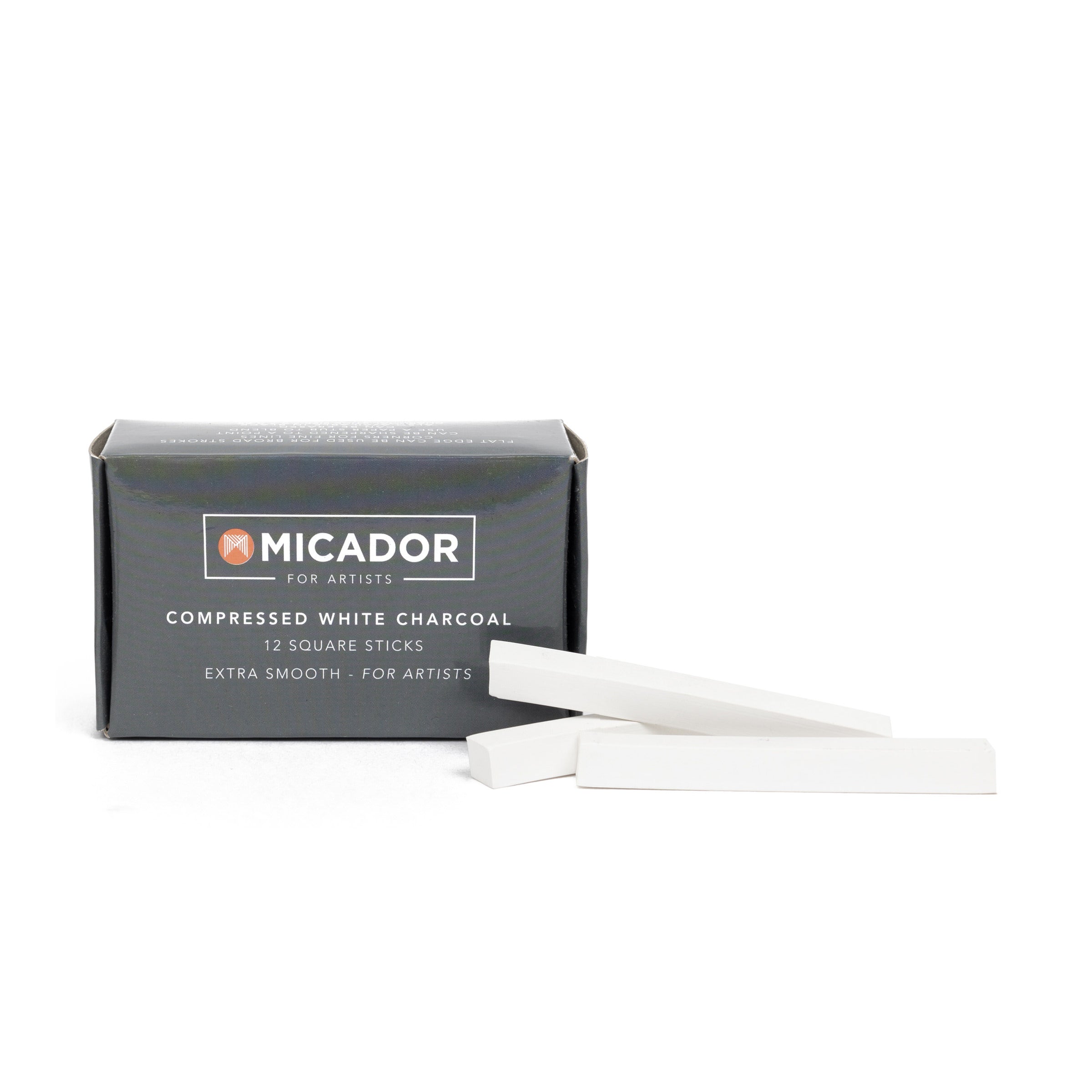 Micador For Artists Compressed Charcoal White
