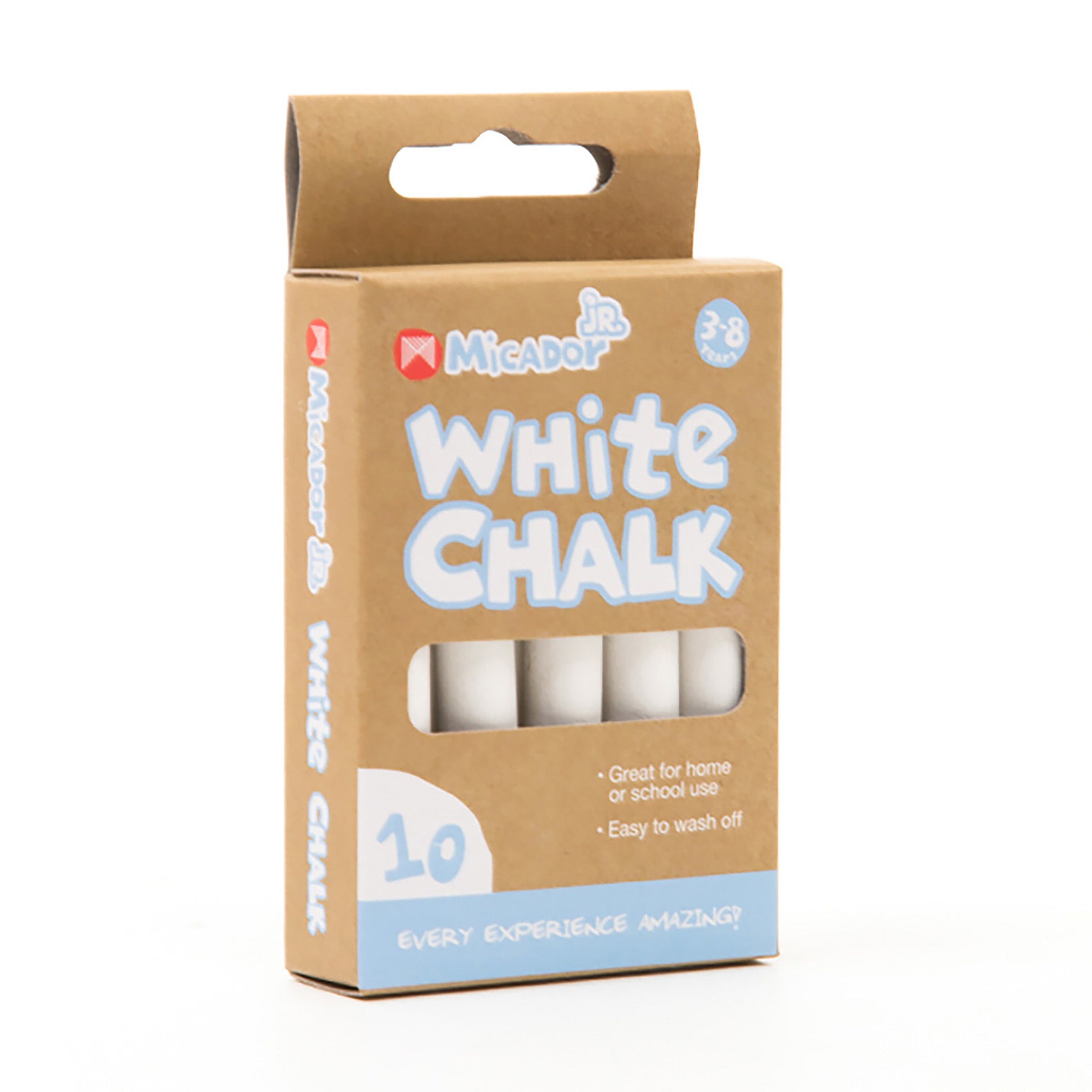 Micador Jr Chalk White 10Pk