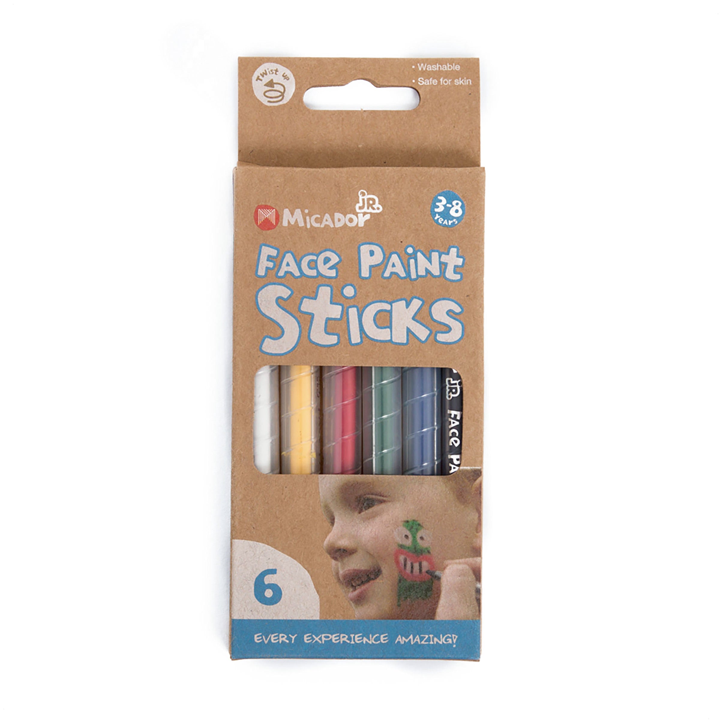 Micador Jr Face Paint Sticks Card 6