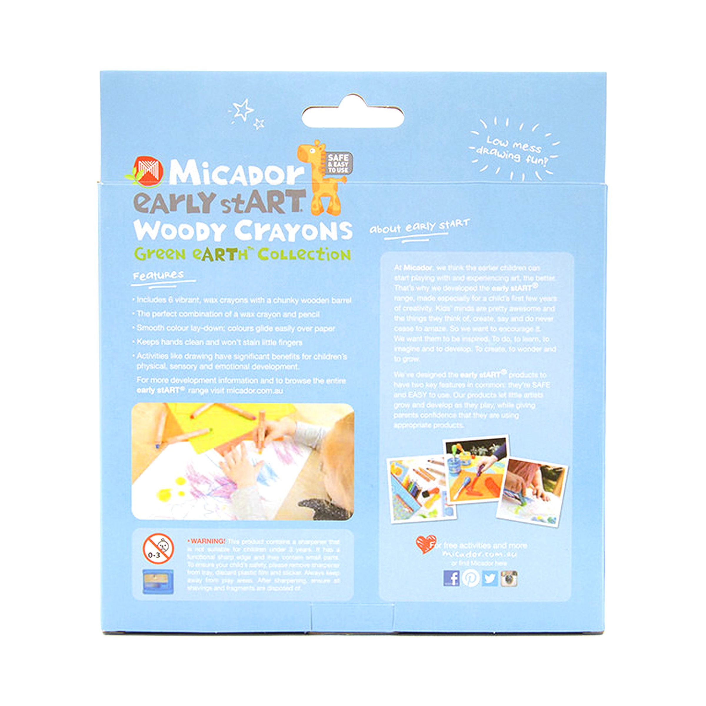 Early Start Woody Crayons 6Pk