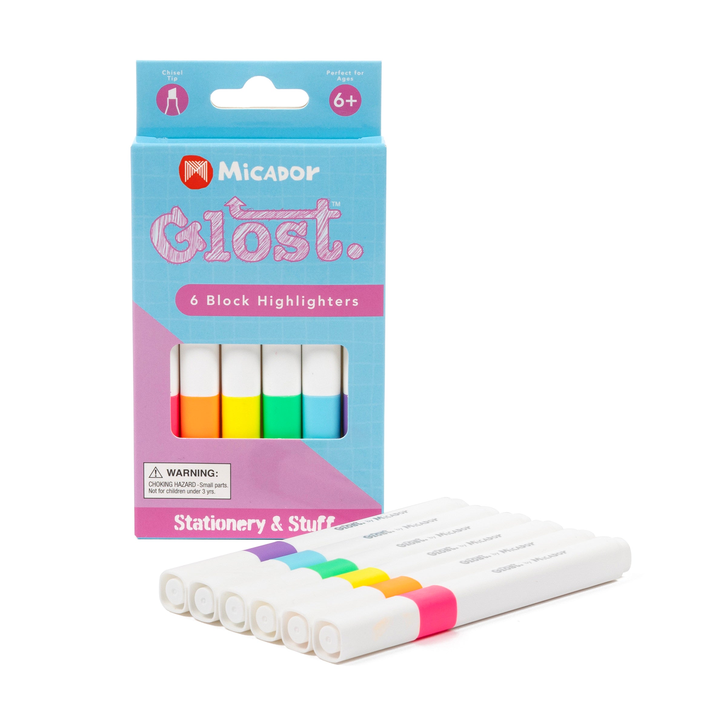 Glost Highlighters Block 6Pk