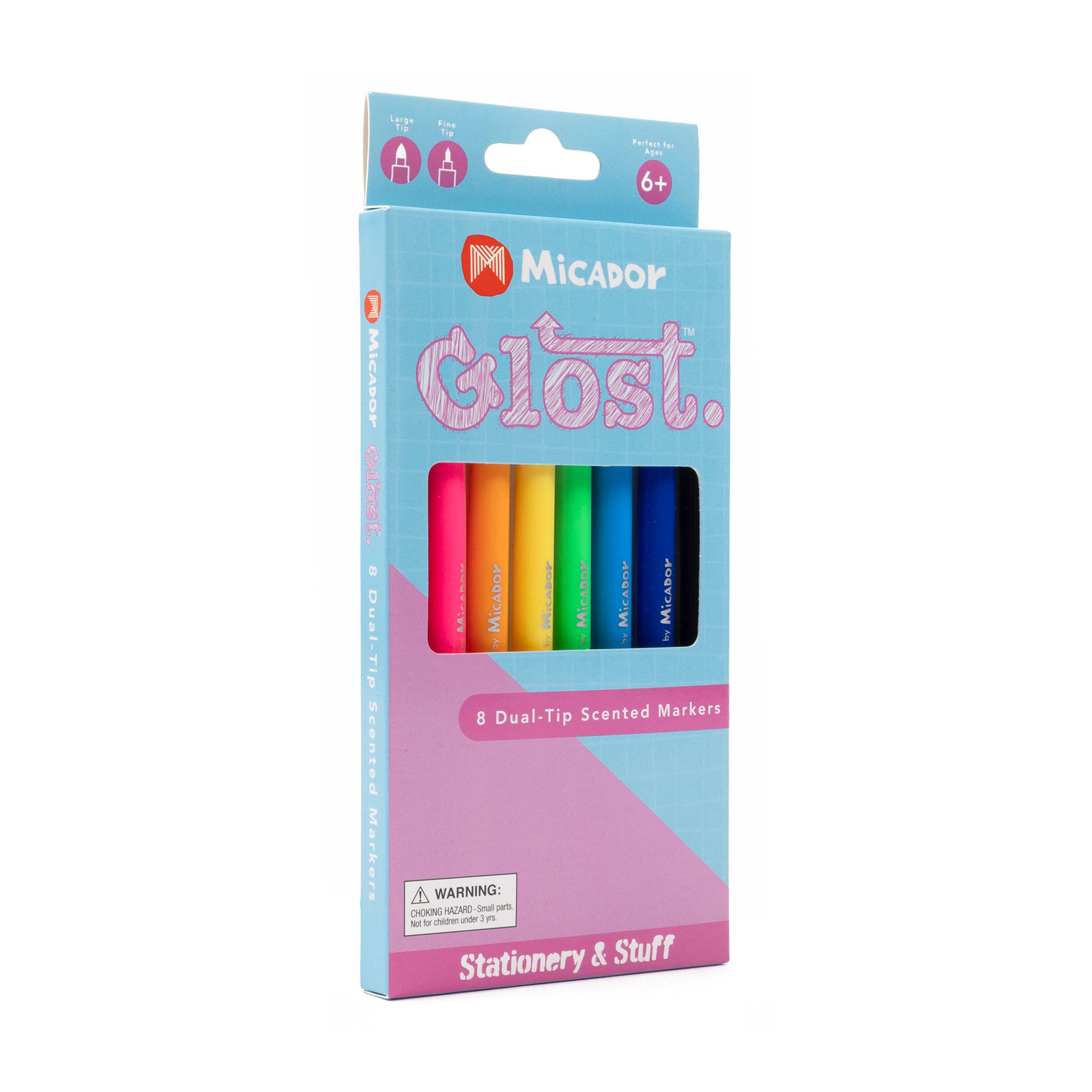 Glost Dual Tip Markers Scented 8Pk