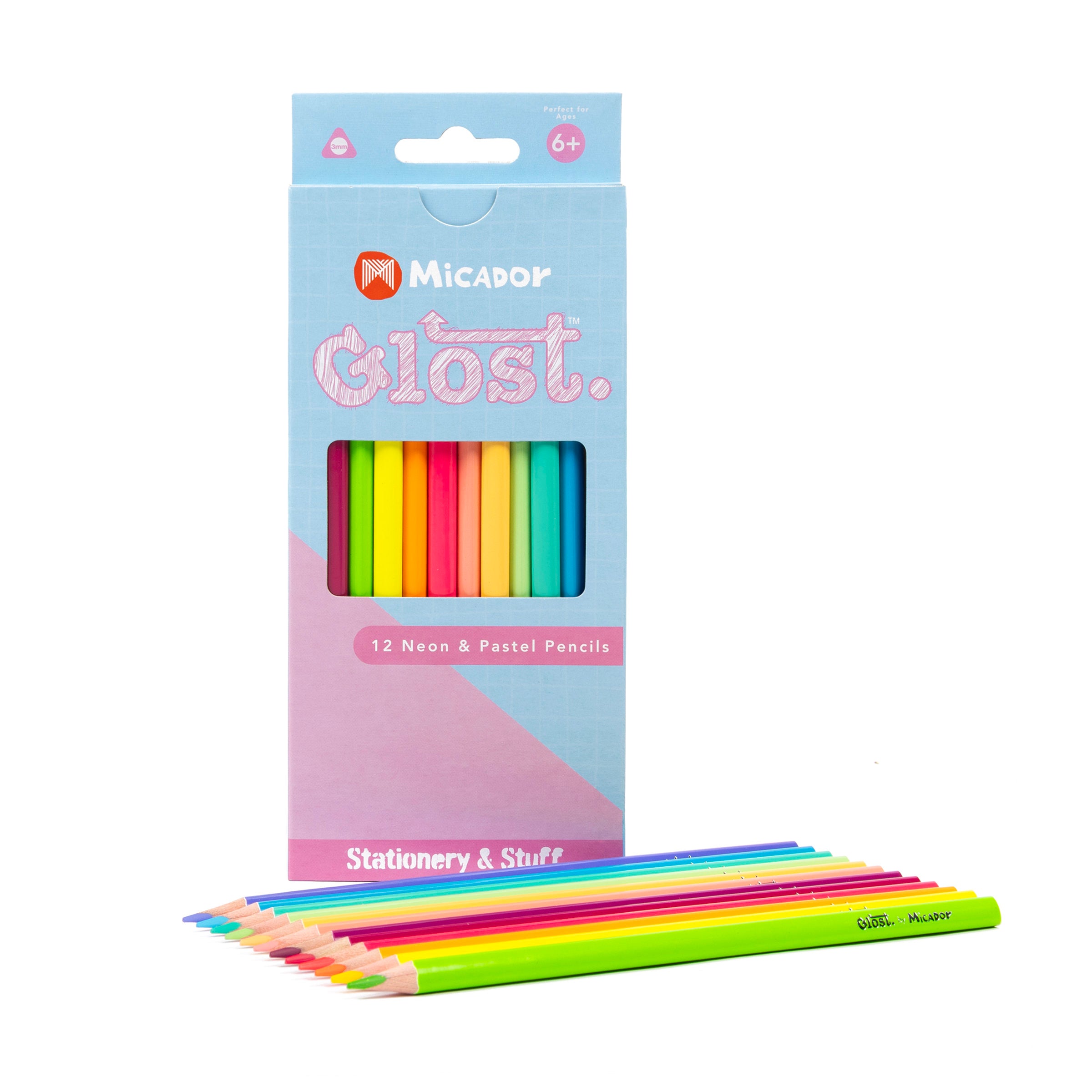 Glost Pencils Neon And Pastel 12Pk