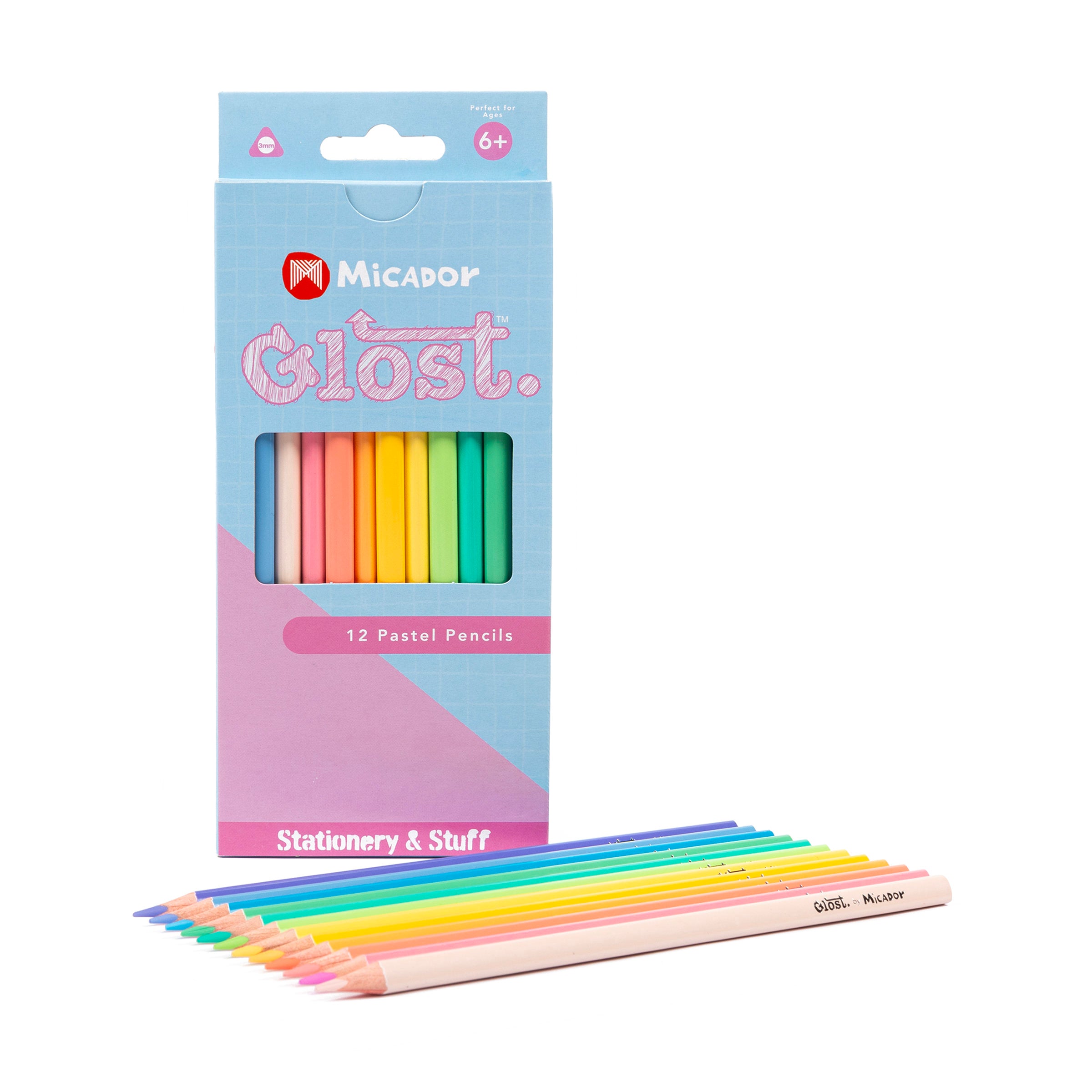 Glost Pencils Pastel 12Pk