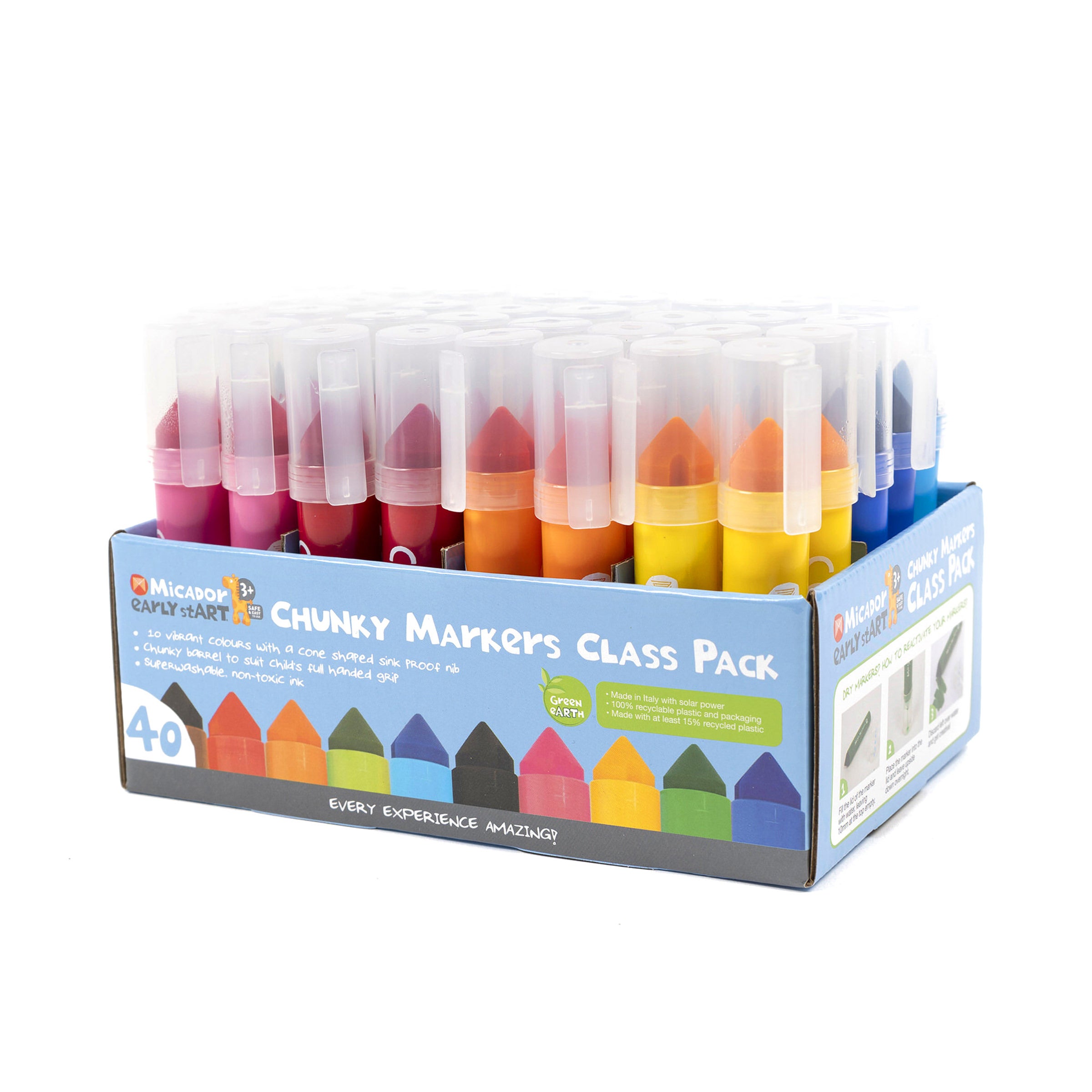 Early Start Chunky Markers Class 40Pk