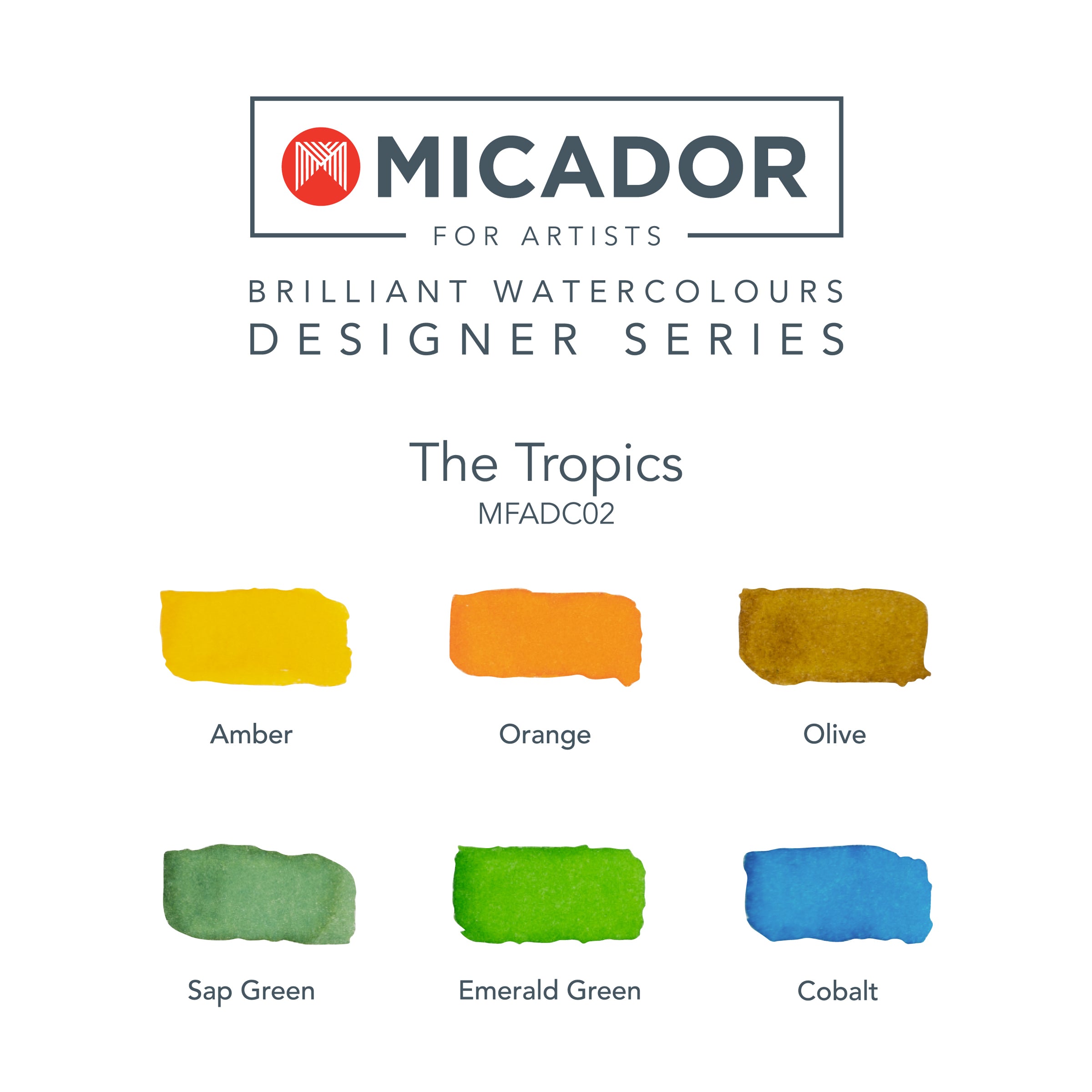 Brilliant Watercolour Discs Designer Series - Tropics Micador For Artists