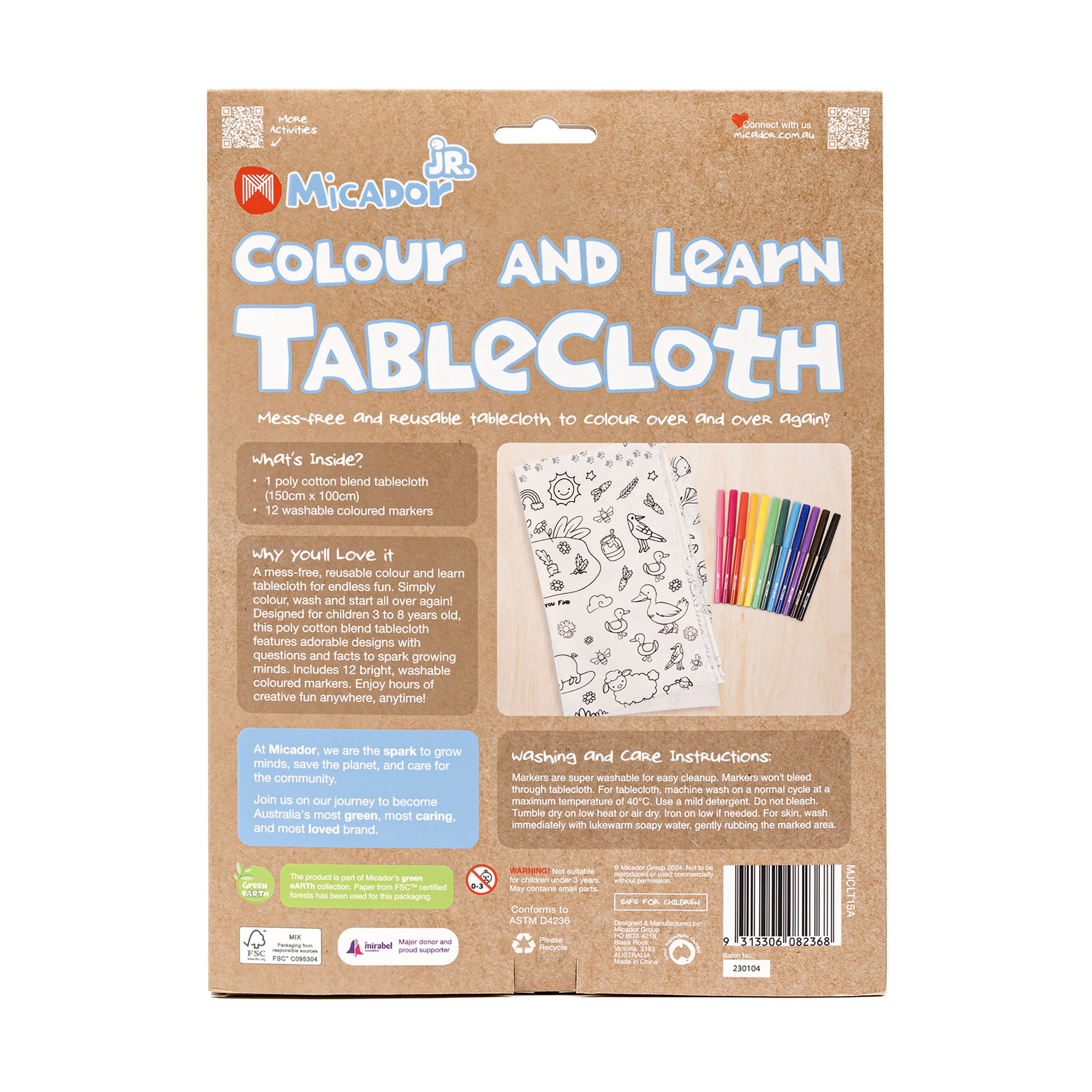Micador Jr Colour Wash Repeat Tablecloth